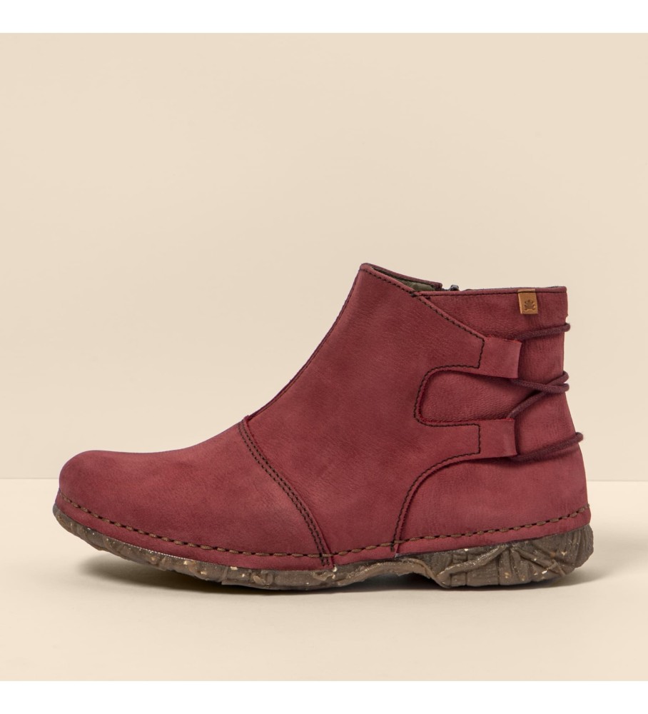 El Naturalista Leather Ankle Boots N917 Angkor maroon