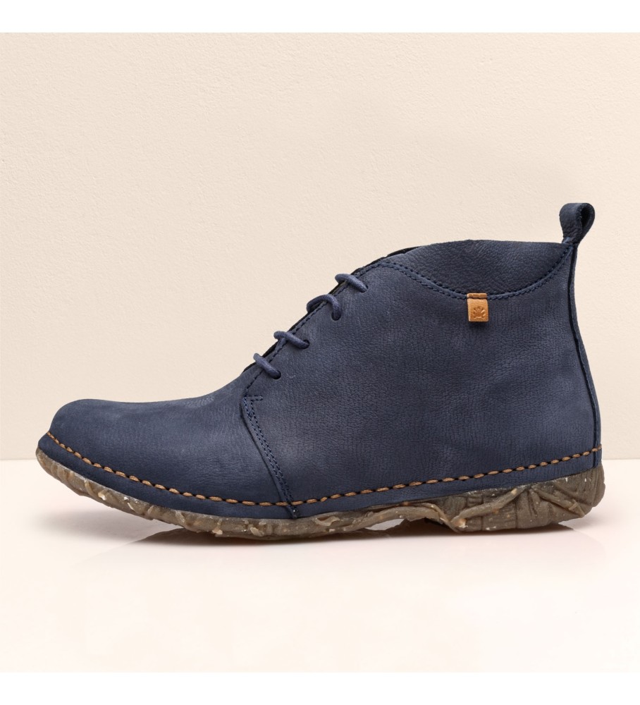 El Naturalista Leather Ankle Boots N974 Angkor blue