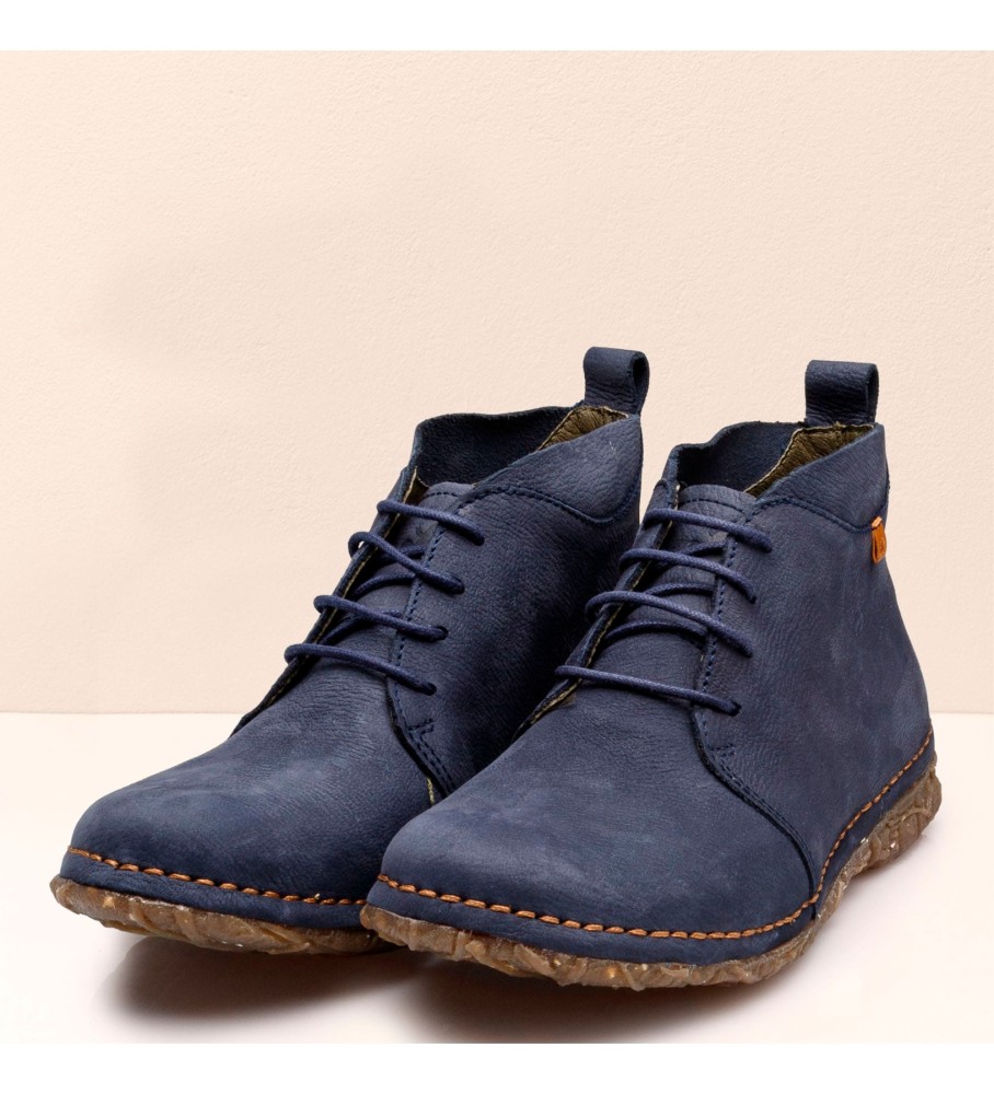 El Naturalista Leather Ankle Boots N974 Angkor blue