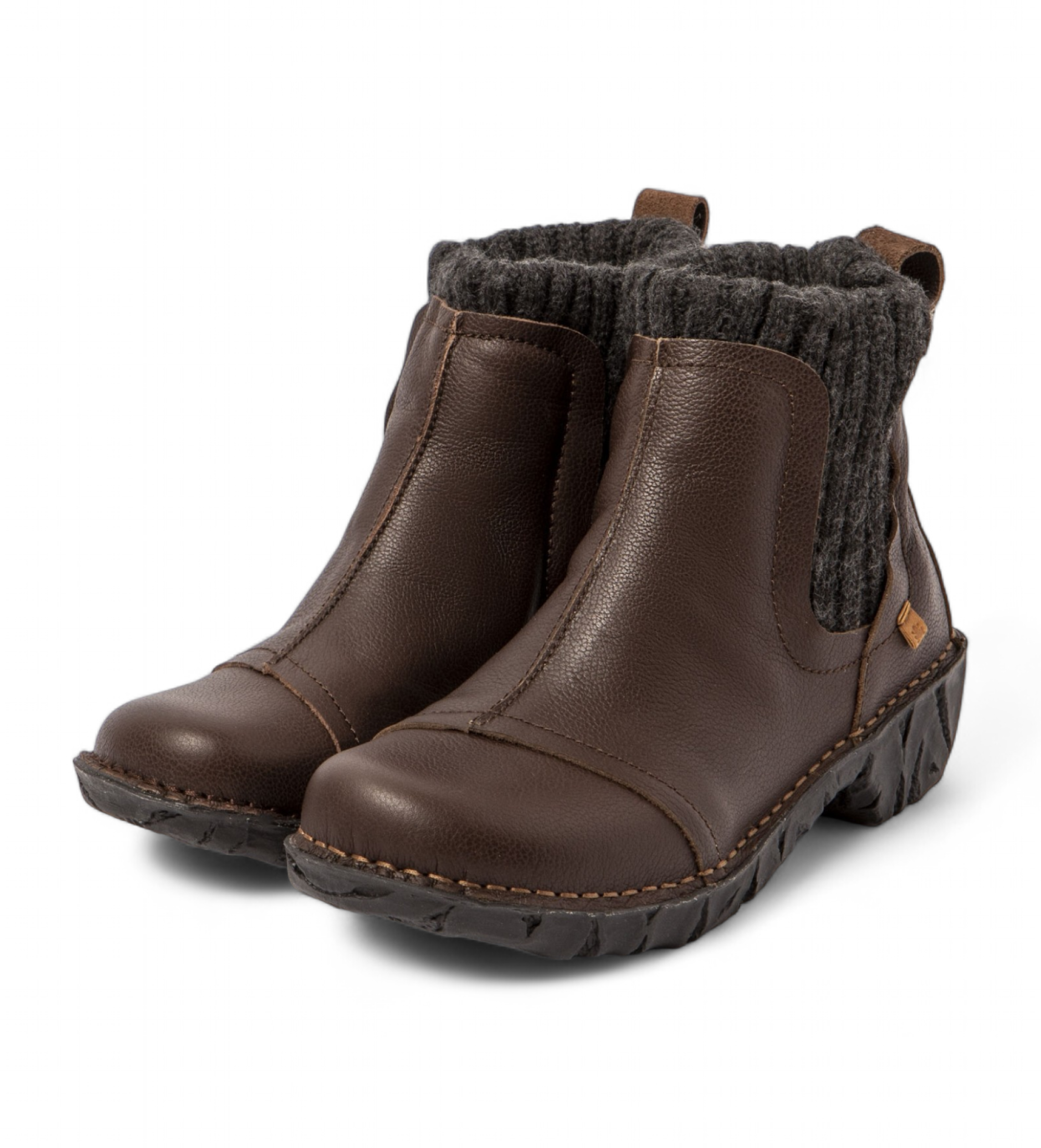 El Naturalista Braune Ne23 Lederstiefeletten