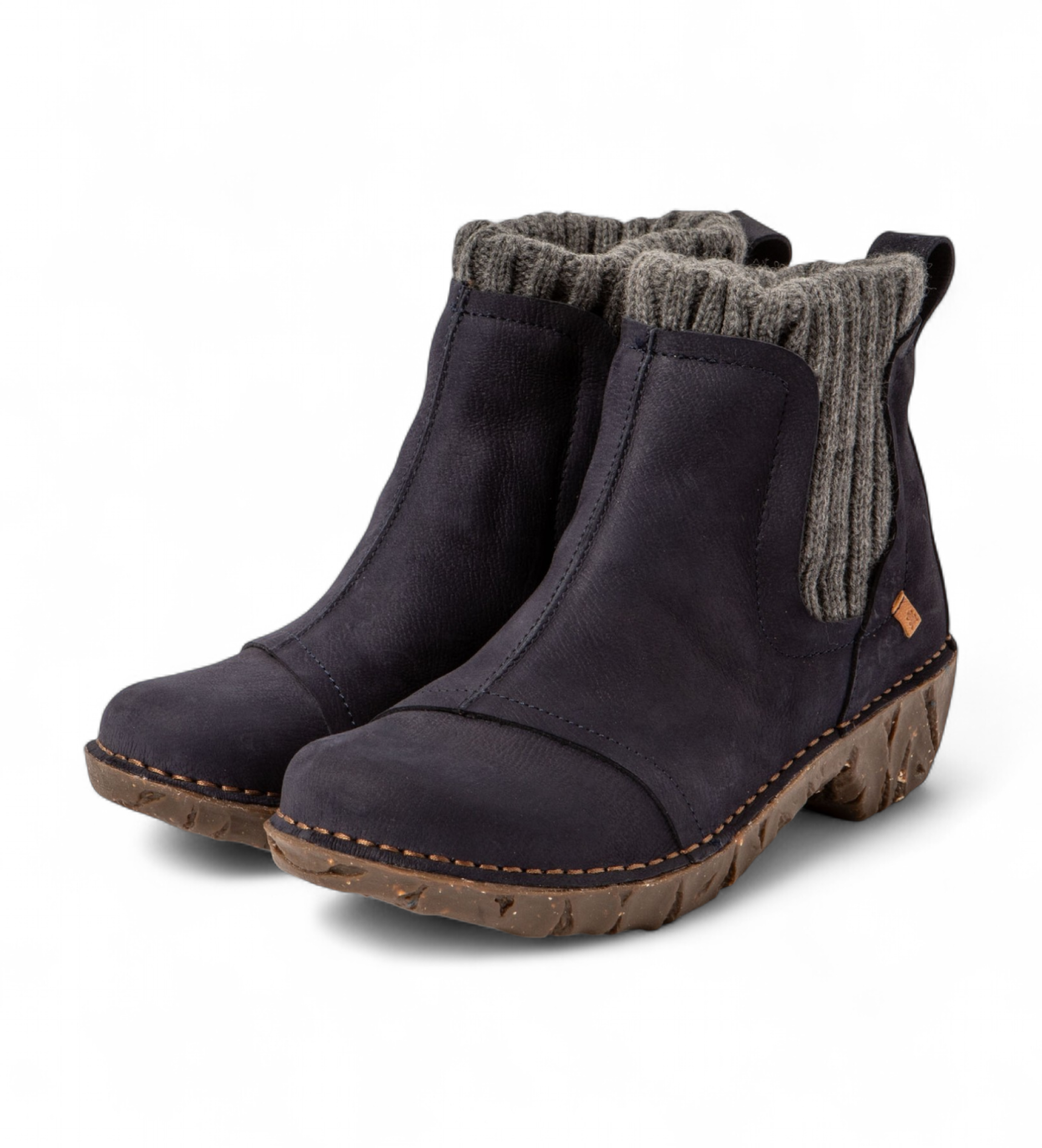 El Naturalista Pleasant Ocean blue leather ankle boots