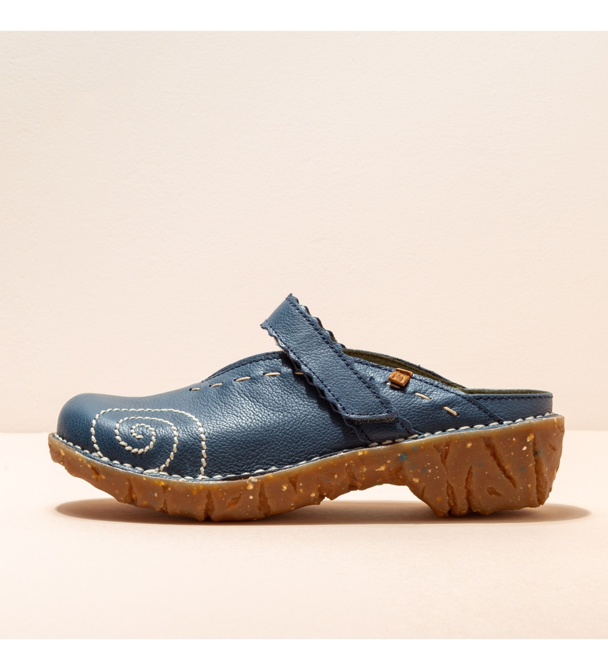 El Naturalista Leather Clogs Ng96 Yggdrasil blue Heel height 4 5cm Esdemarca Store fashion footwear and accessories best brands shoes and designer shoes