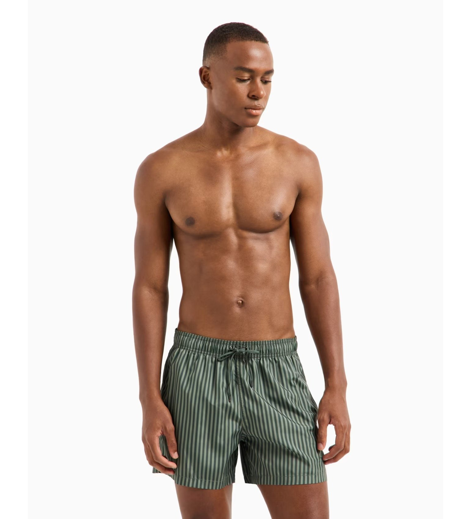 Emporio Armani Short bicolore ray maillot de bain  vert