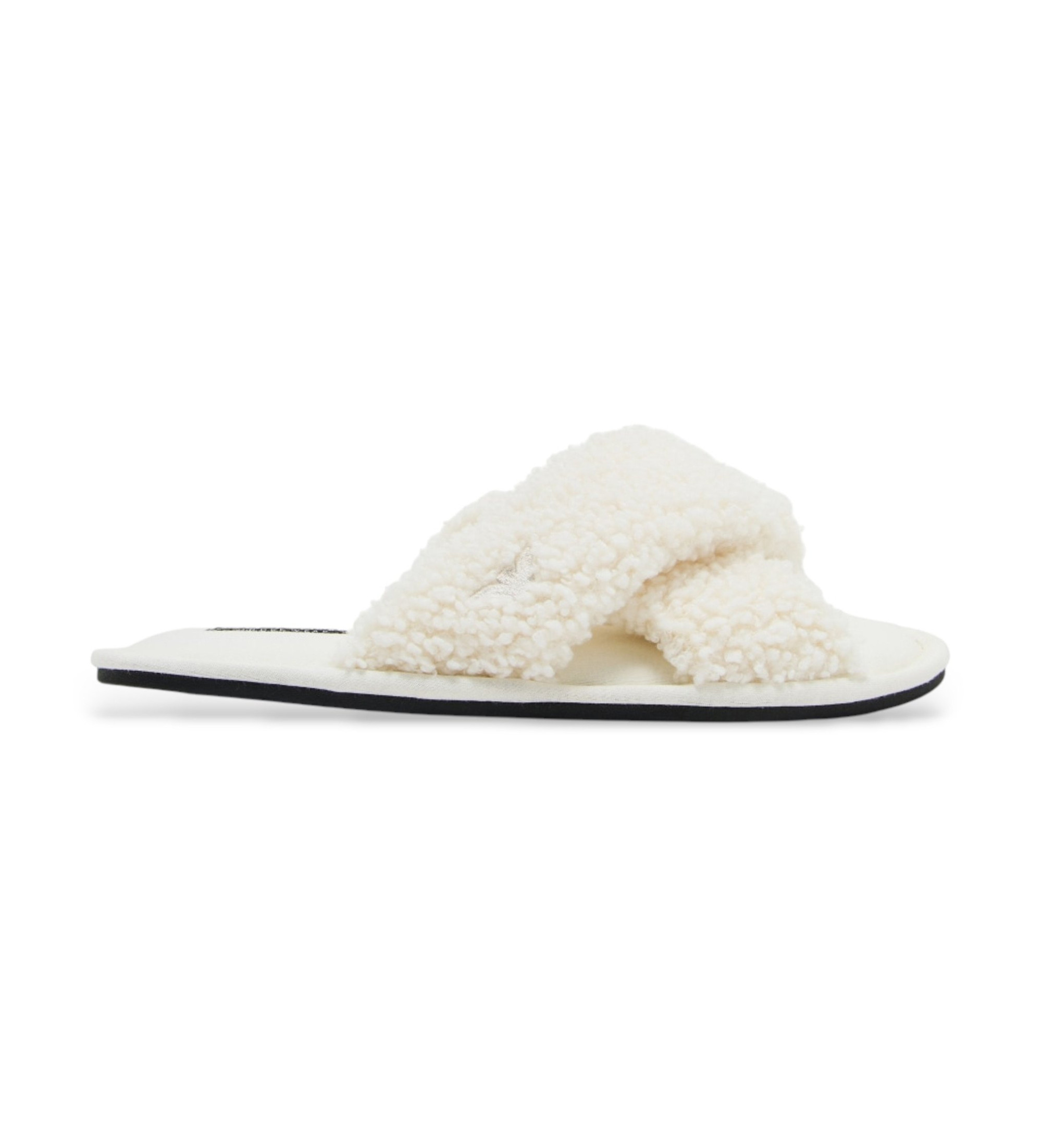 Emporio Armani Pantofole in pelliccia sintetica beige Emporio Armani Pantofole in pelliccia sintetica beige