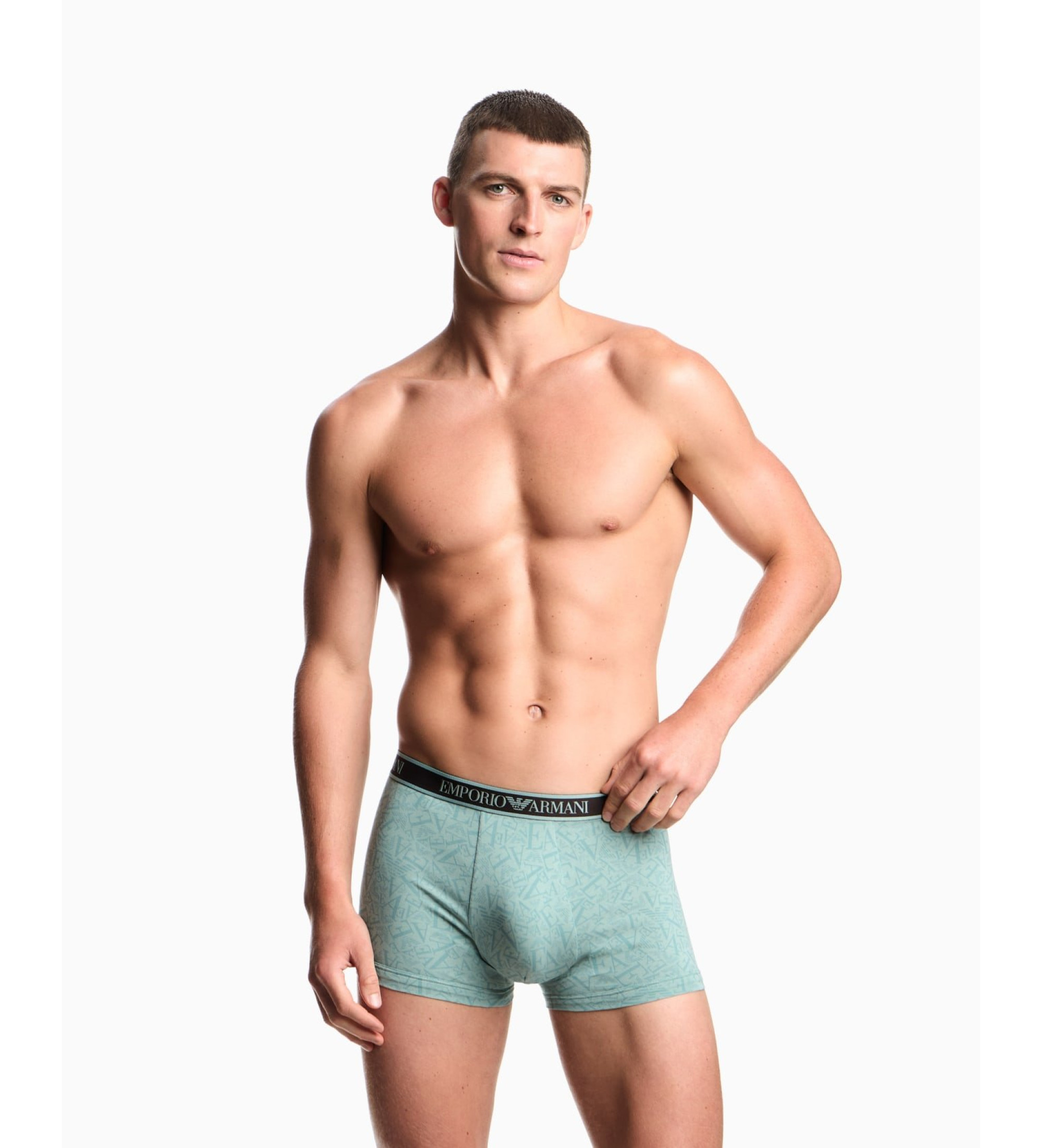 Emporio Armani Lot de 3 boxers bleus Core Logoband Emporio Armani Lot de 3 boxers bleus Core Logoband