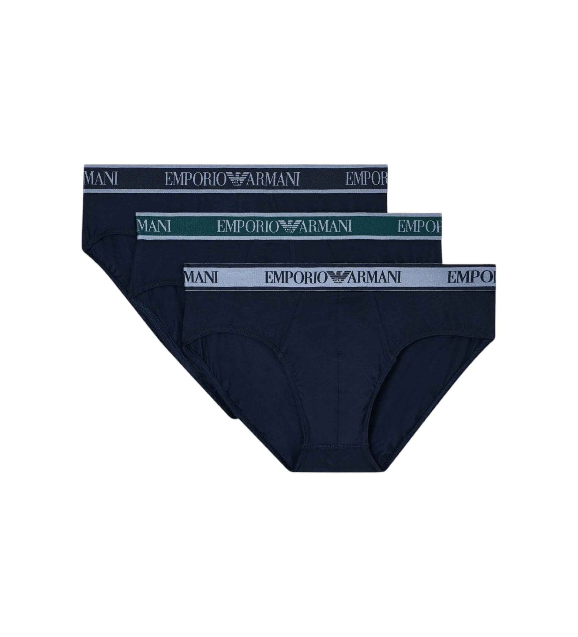 Emporio Armani Set 3 Marine Core Band Briefs Emporio Armani Set 3 Marine Core Band Briefs