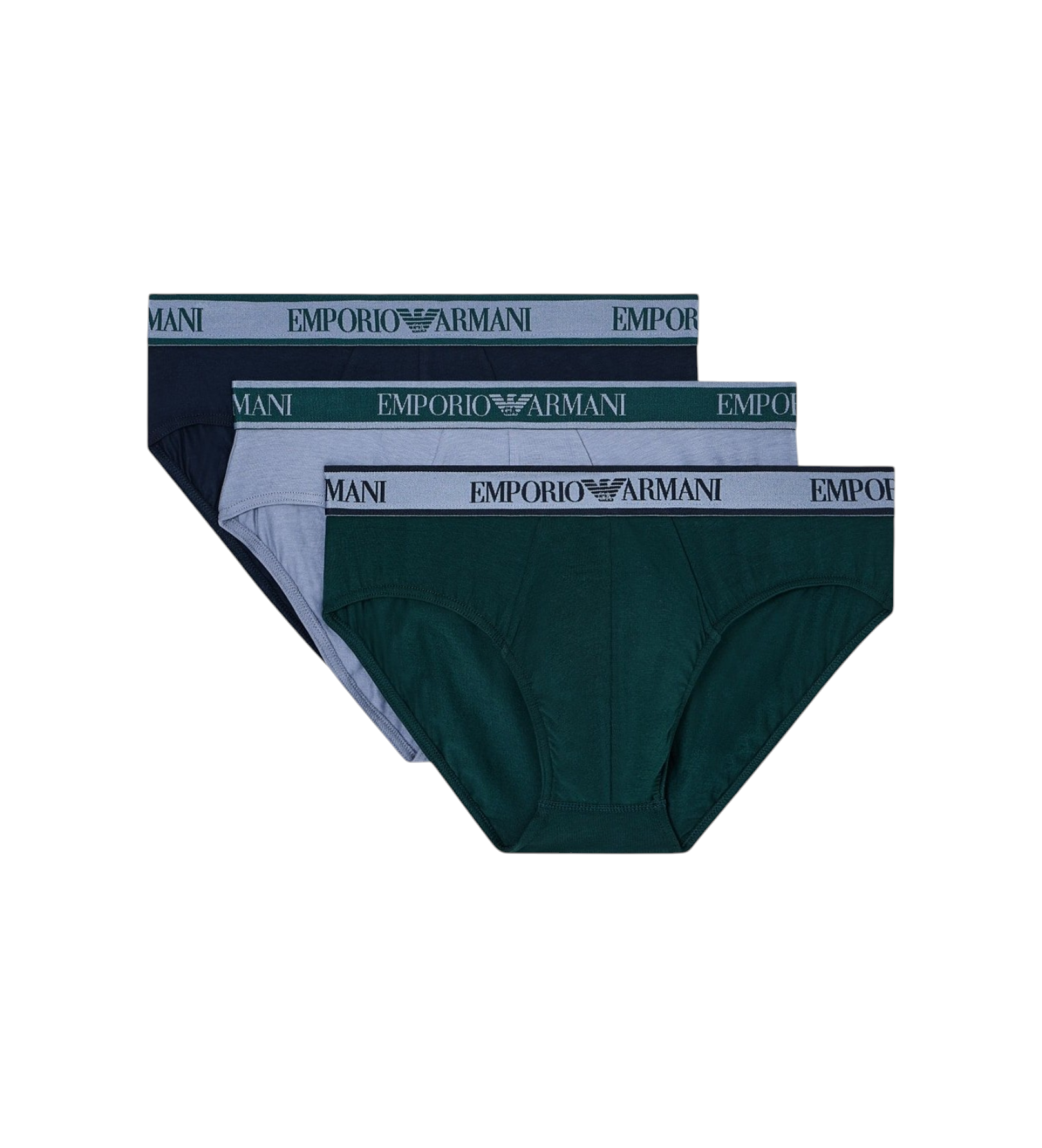 Emporio Armani Set 3 Slip Banda Core Green, Blue, Navy Emporio Armani Set 3 Slip Banda Core Green, Blue, Navy