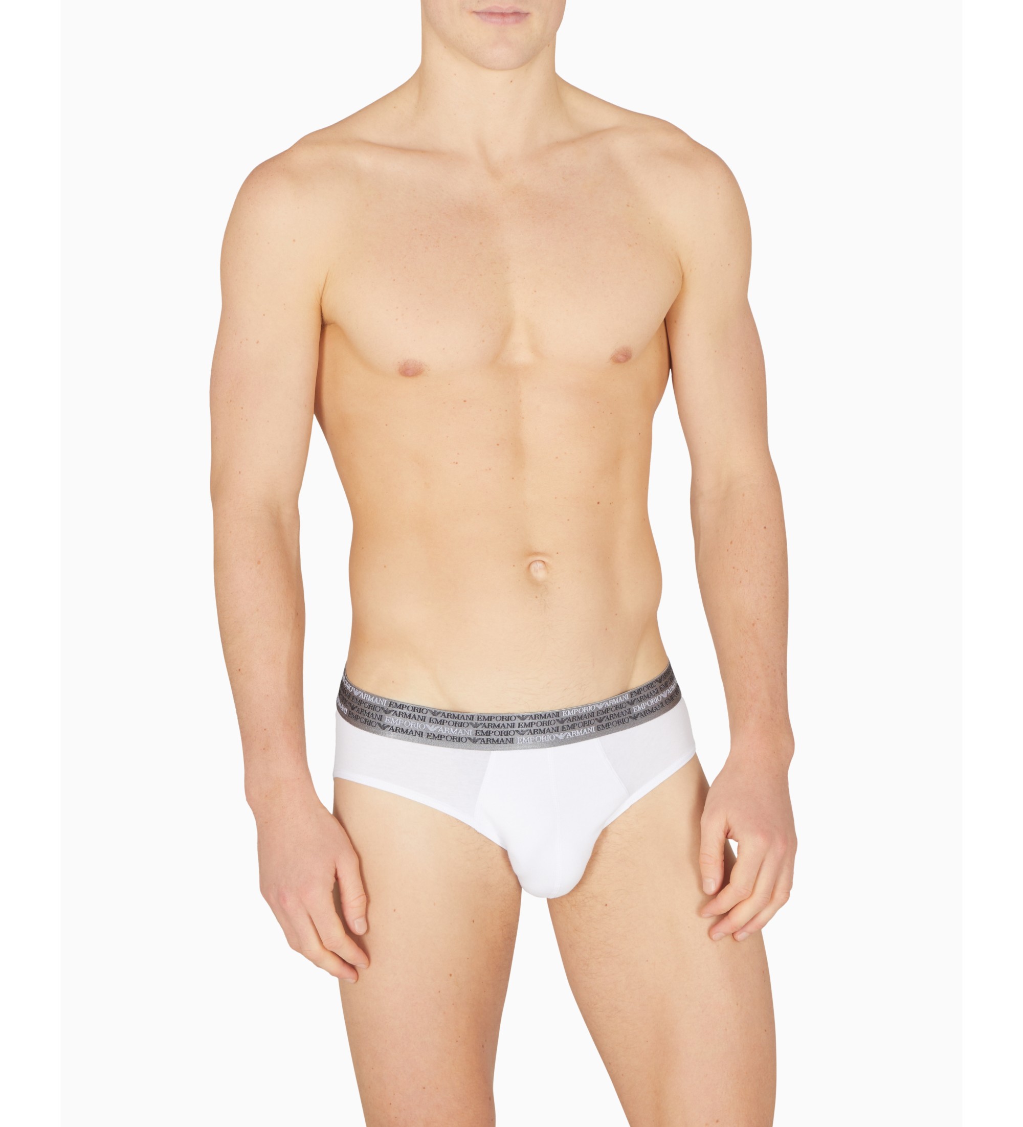 Emporio Armani Set di 2 slip, design bianco Emporio Armani Set di 2 slip, design bianco