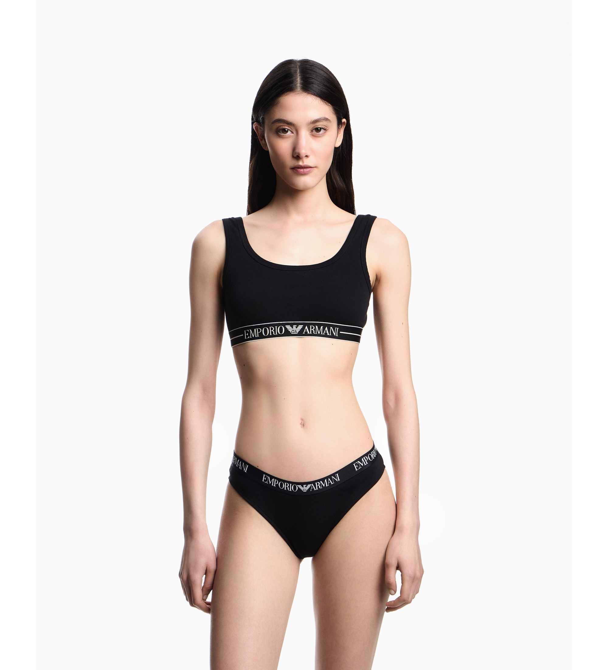 Emporio Armani Set di 2 mutandine nere di marca Emporio Armani Set di 2 mutandine nere di marca