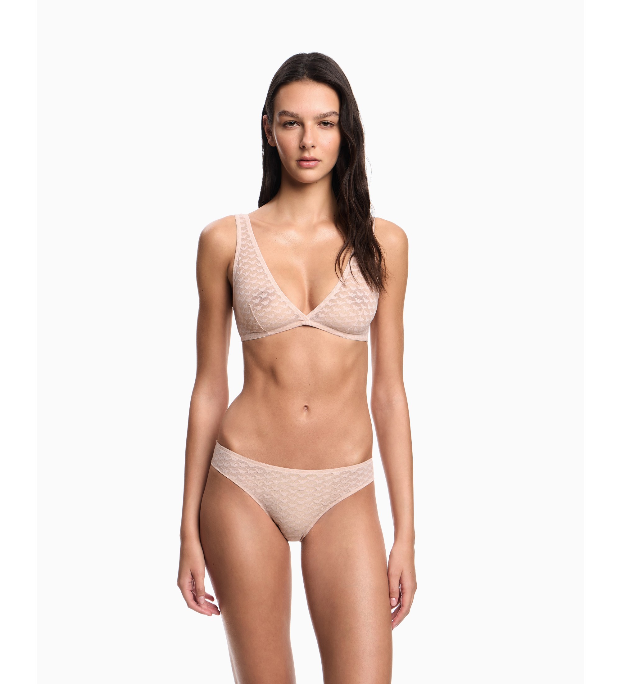 Emporio Armani Set di 2 mutandine rosa All Over Eagle Mesh Emporio Armani Set di 2 mutandine rosa All Over Eagle Mesh