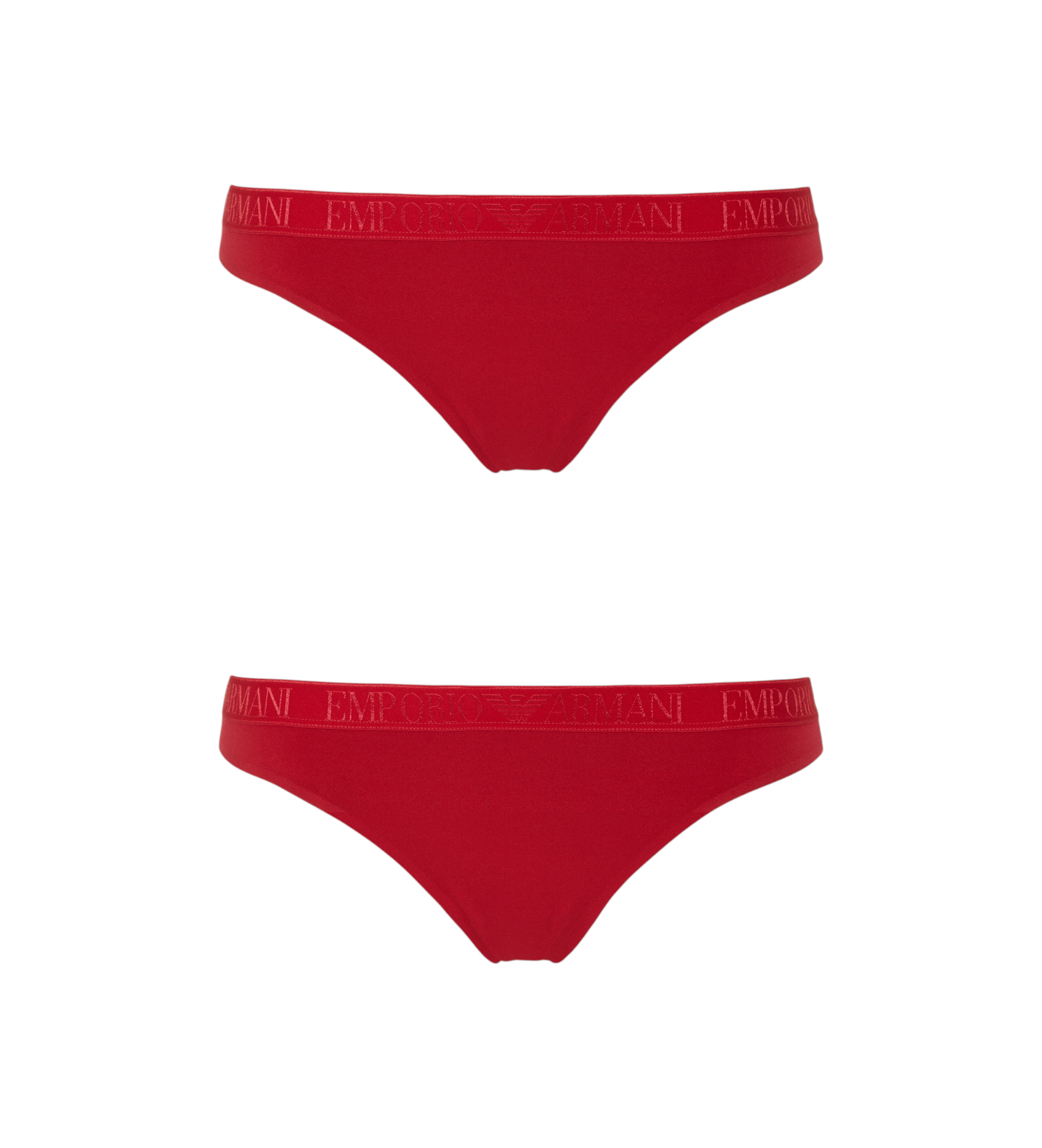 Emporio Armani Set di 2 perizomi rossi in microfibra iconici Emporio Armani Set di 2 perizomi rossi in microfibra iconici