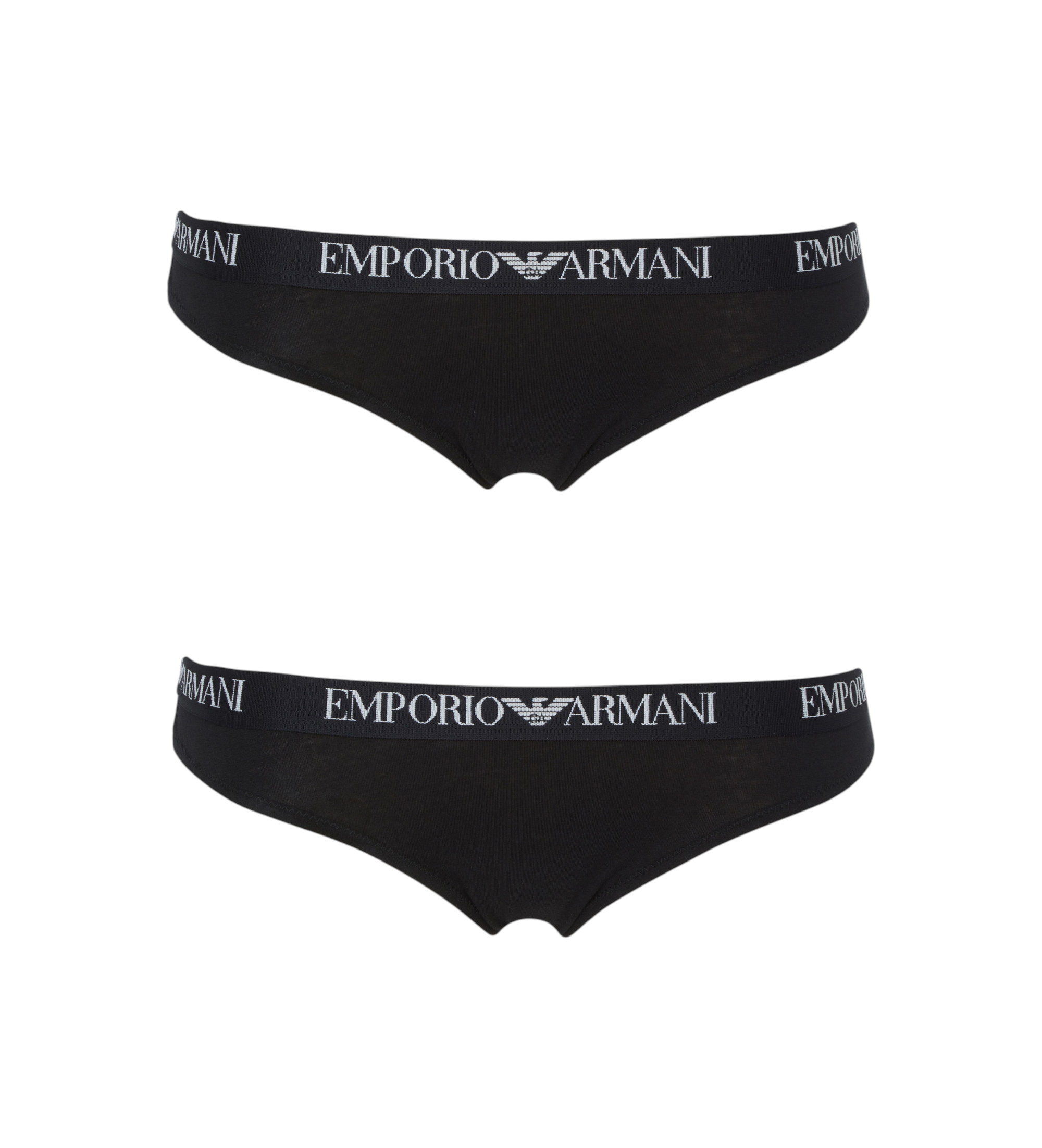 Emporio Armani Set di 2 perizomi neri Essential Cotton Emporio Armani Set di 2 perizomi neri Essential Cotton