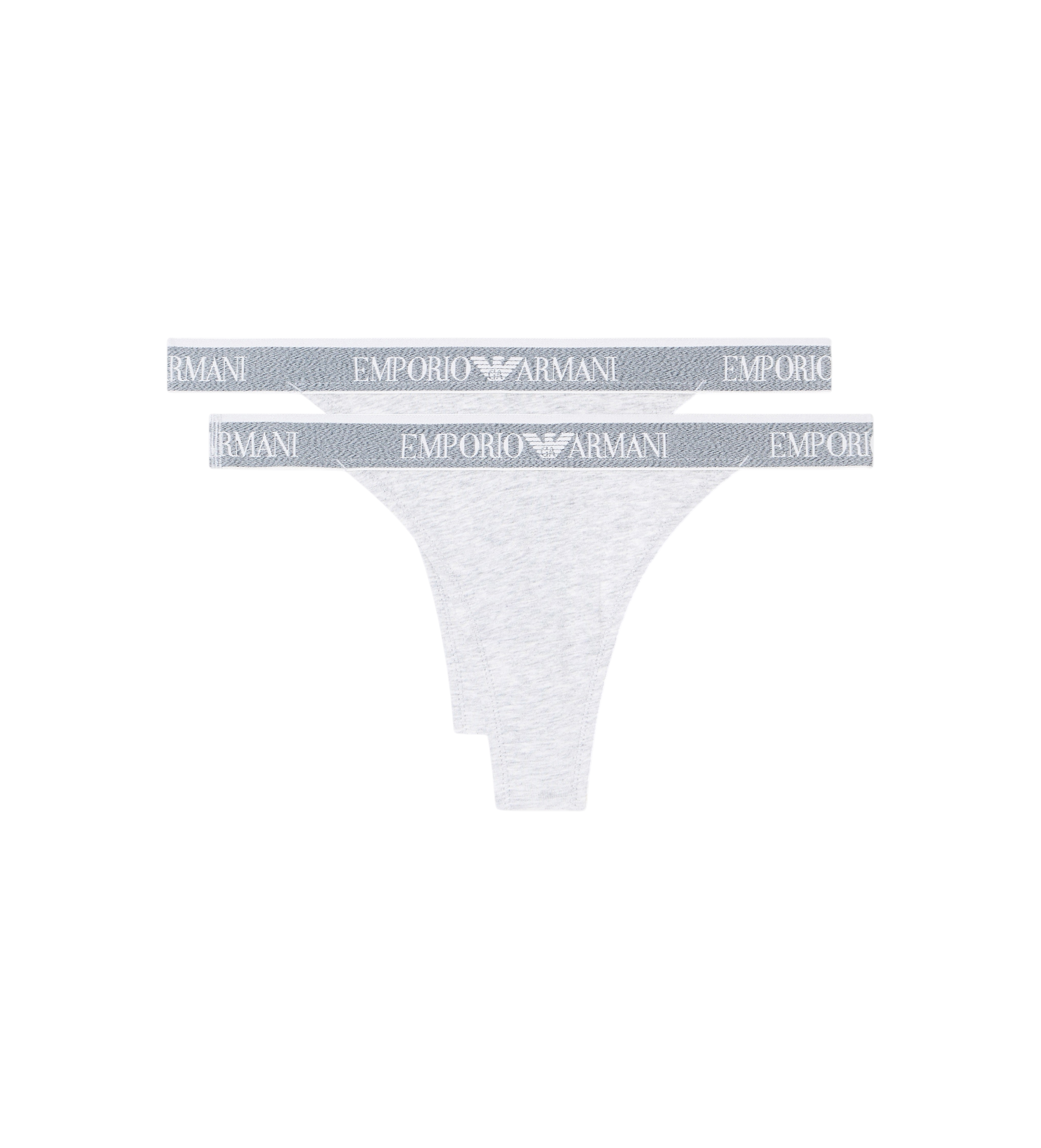 Emporio Armani Set di 2 infradito grigi con logo iconico Emporio Armani Set di 2 infradito grigi con logo iconico