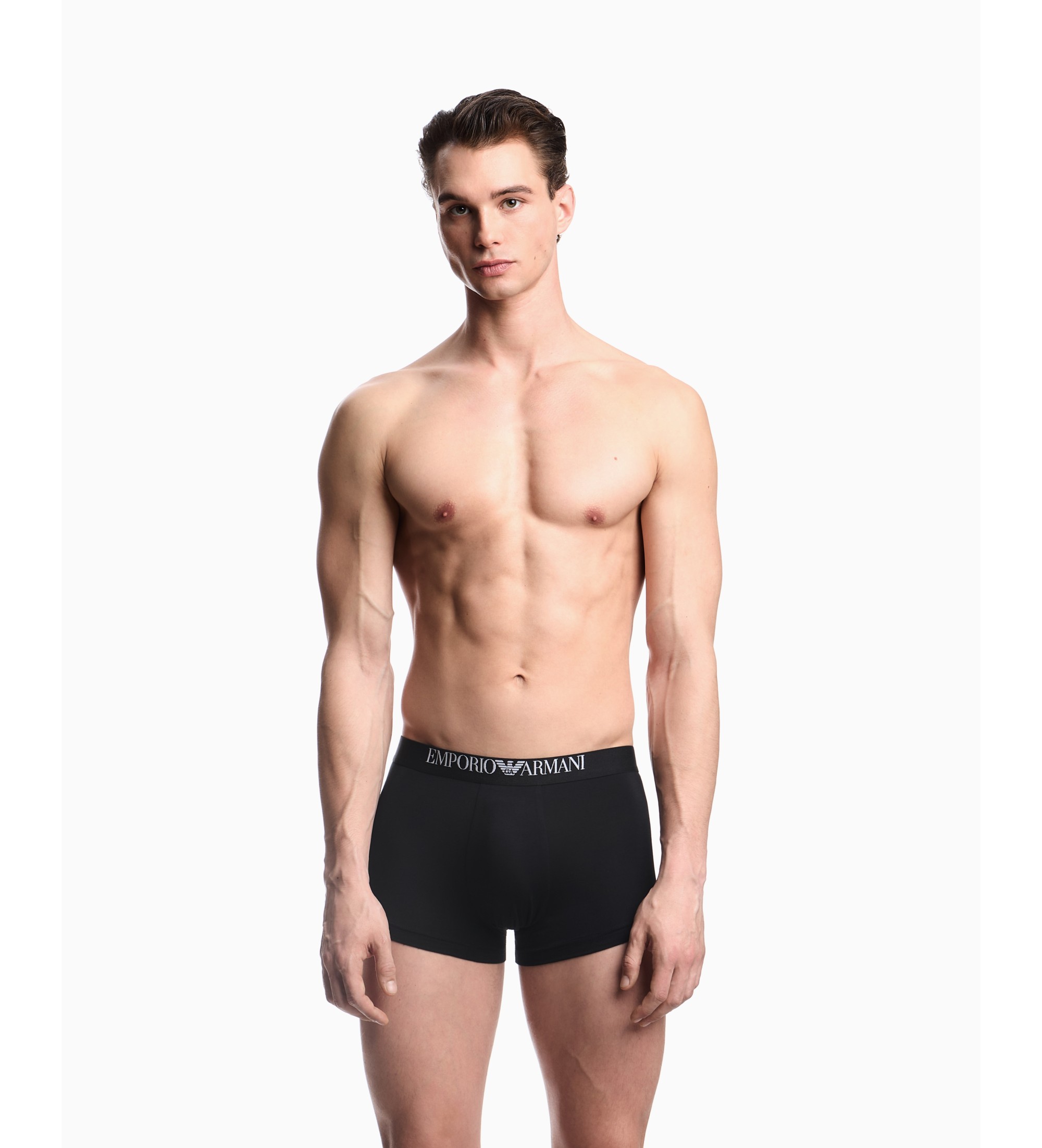 Emporio Armani Lot de 2 Boxers délicats noir Emporio Armani Lot de 2 Boxers délicats noir