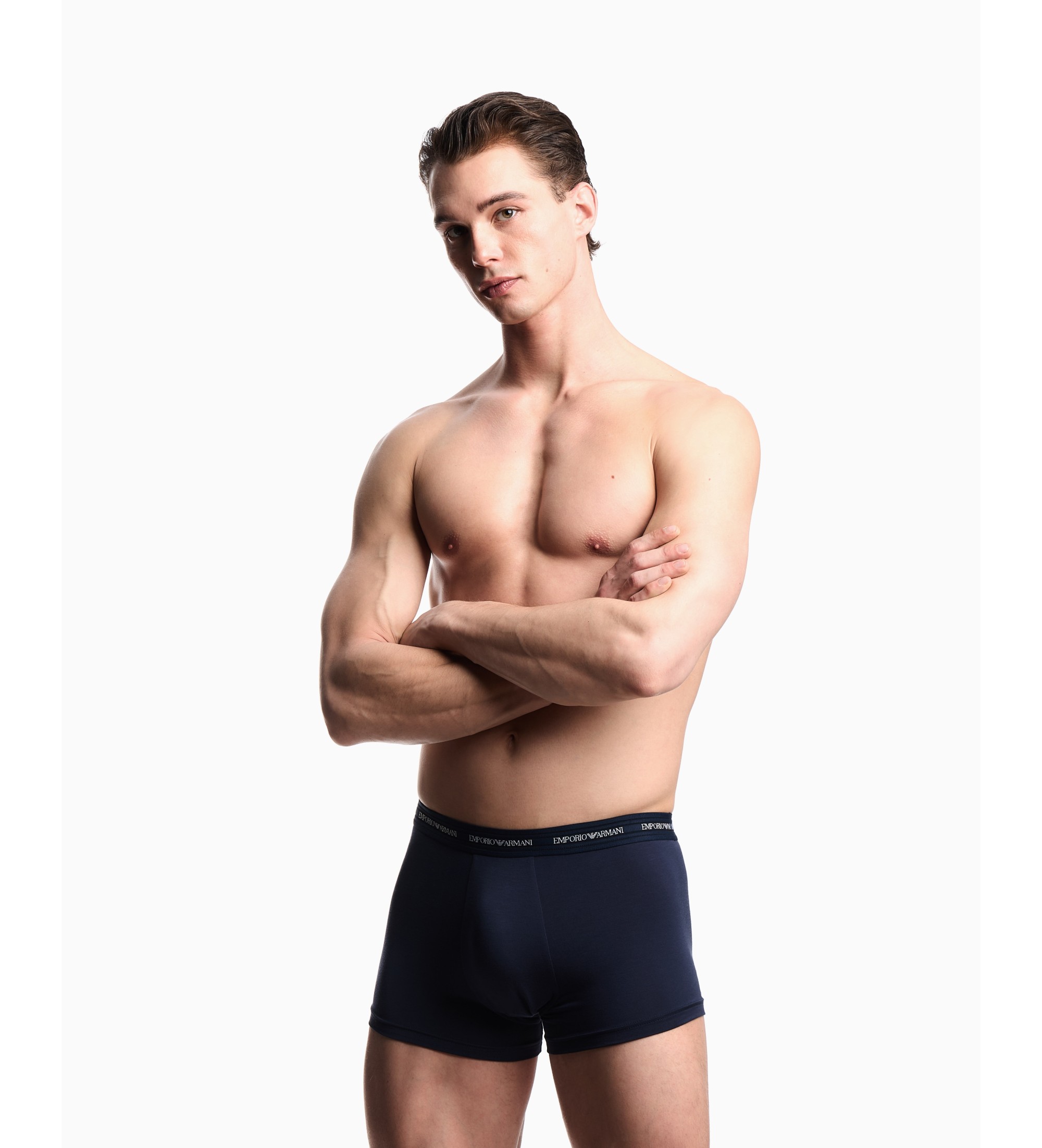 Emporio Armani Set di 2 boxer, marca Marino, bianchi Emporio Armani Set di 2 boxer, marca Marino, bianchi