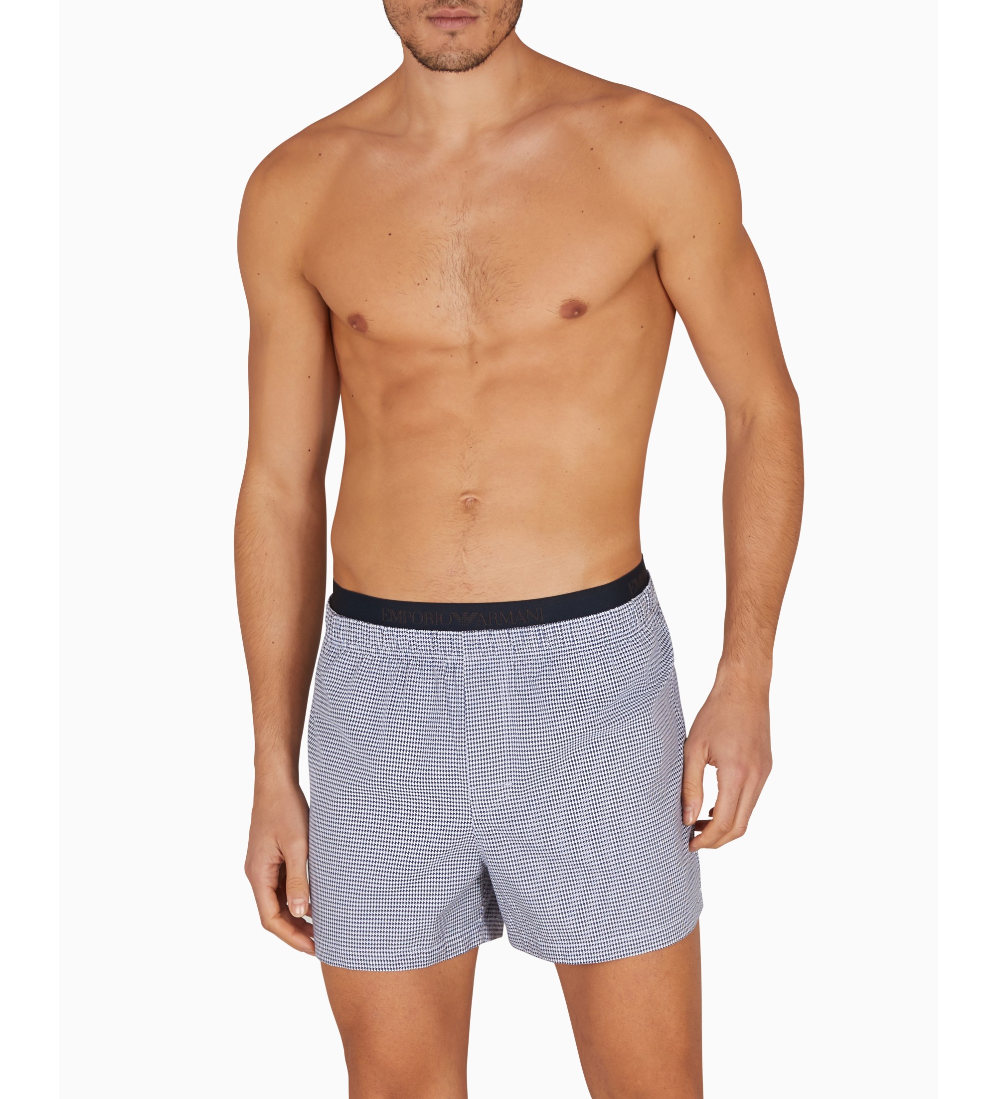 Emporio Armani Mornariške žakardne pletene boksarice Emporio Armani Mornariške žakardne pletene boksarice