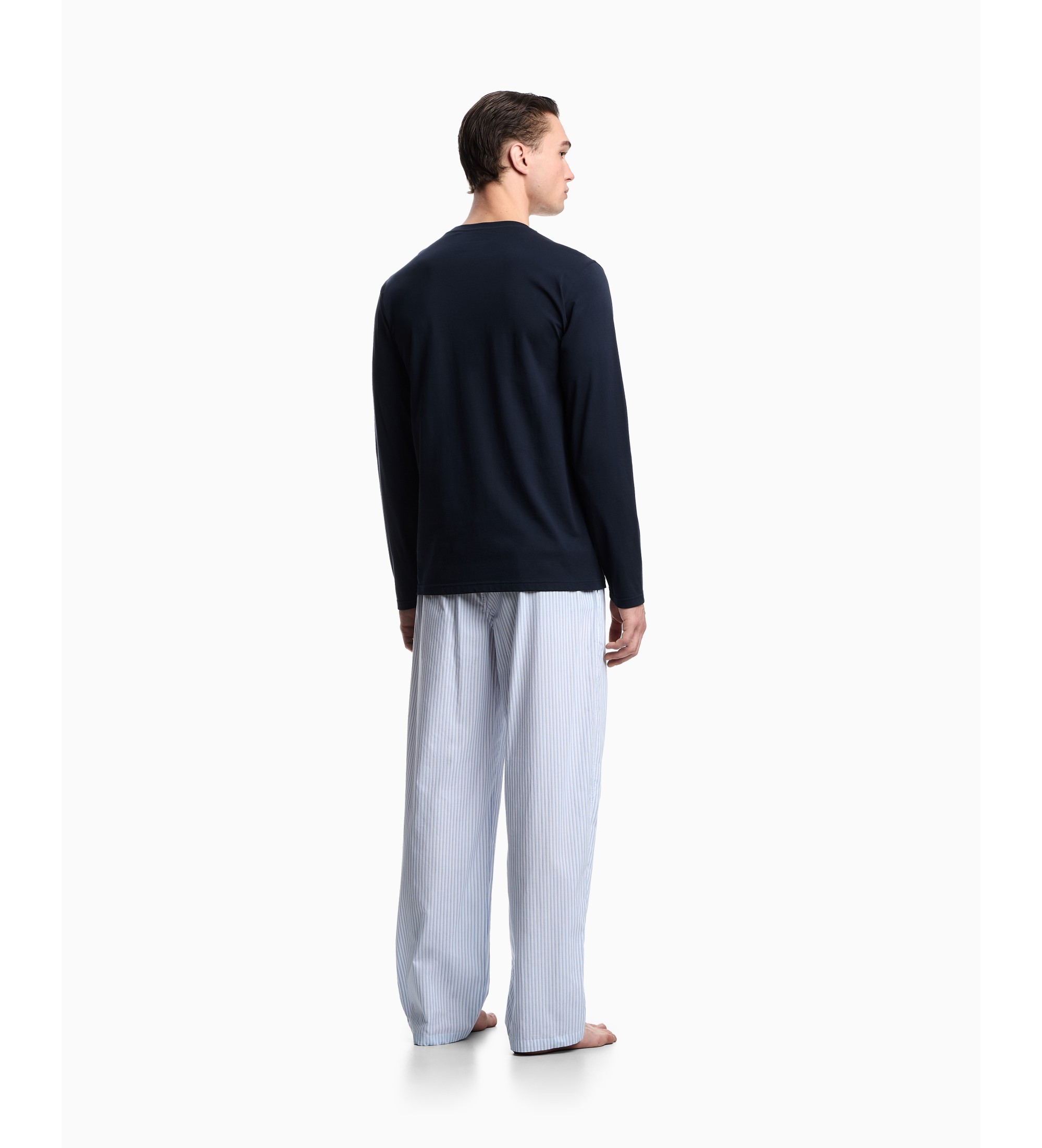 Emporio Armani Pijama com motivos em azul-marinho Emporio Armani Pijama com motivos em azul-marinho