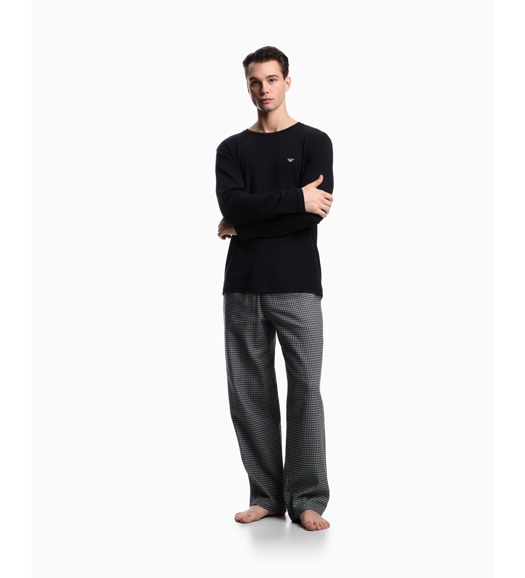 Emporio Armani Pijama com motivo preto Emporio Armani Pijama com motivo preto