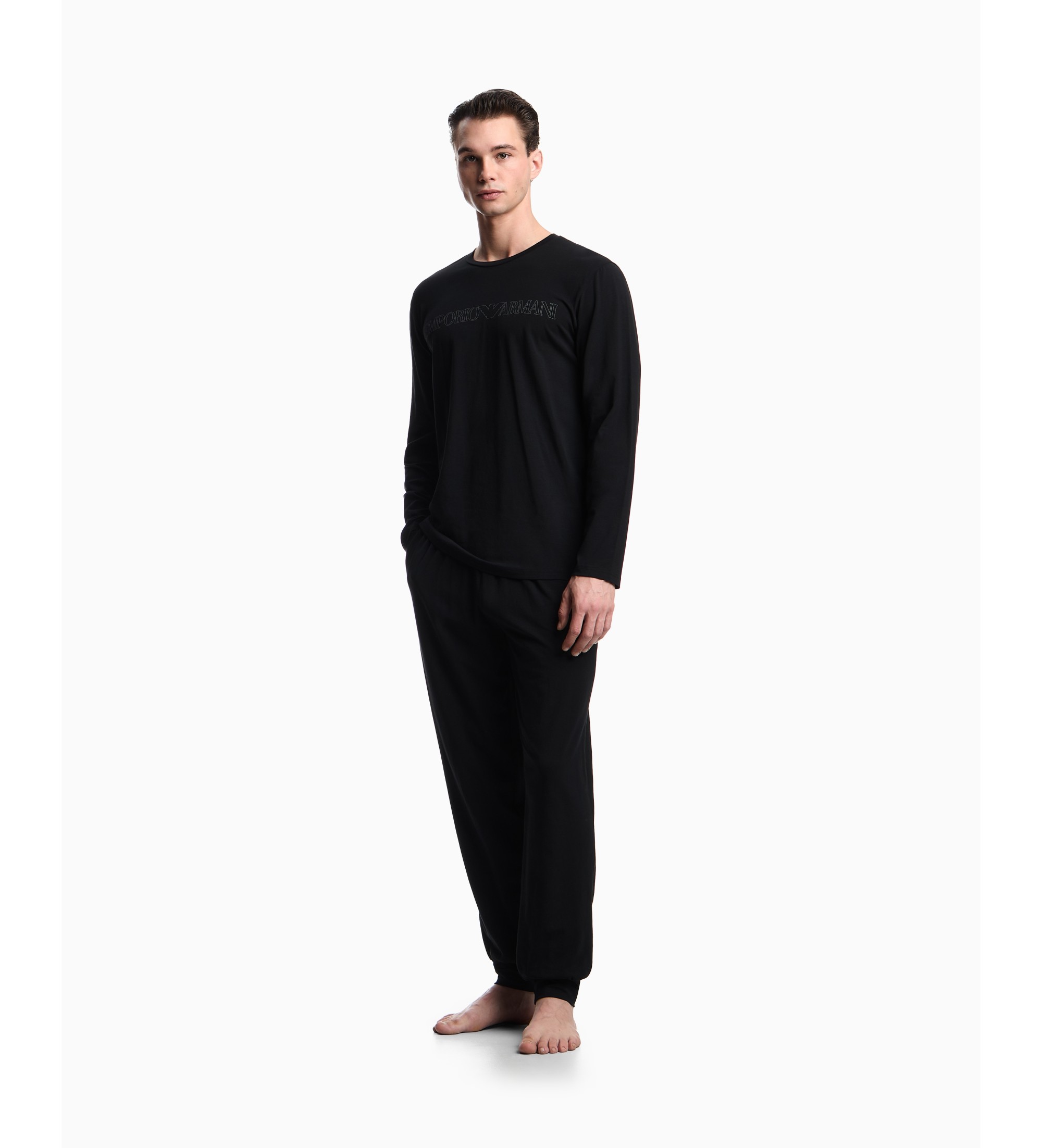 Emporio Armani Pijama Megalogo preto Emporio Armani Pijama Megalogo preto