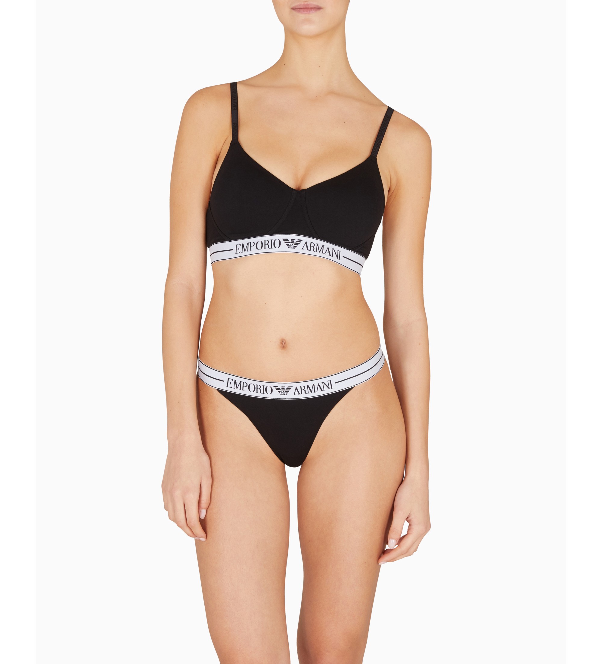 Emporio Armani Reggiseno imbottito morbido nero Emporio Armani Reggiseno imbottito morbido nero