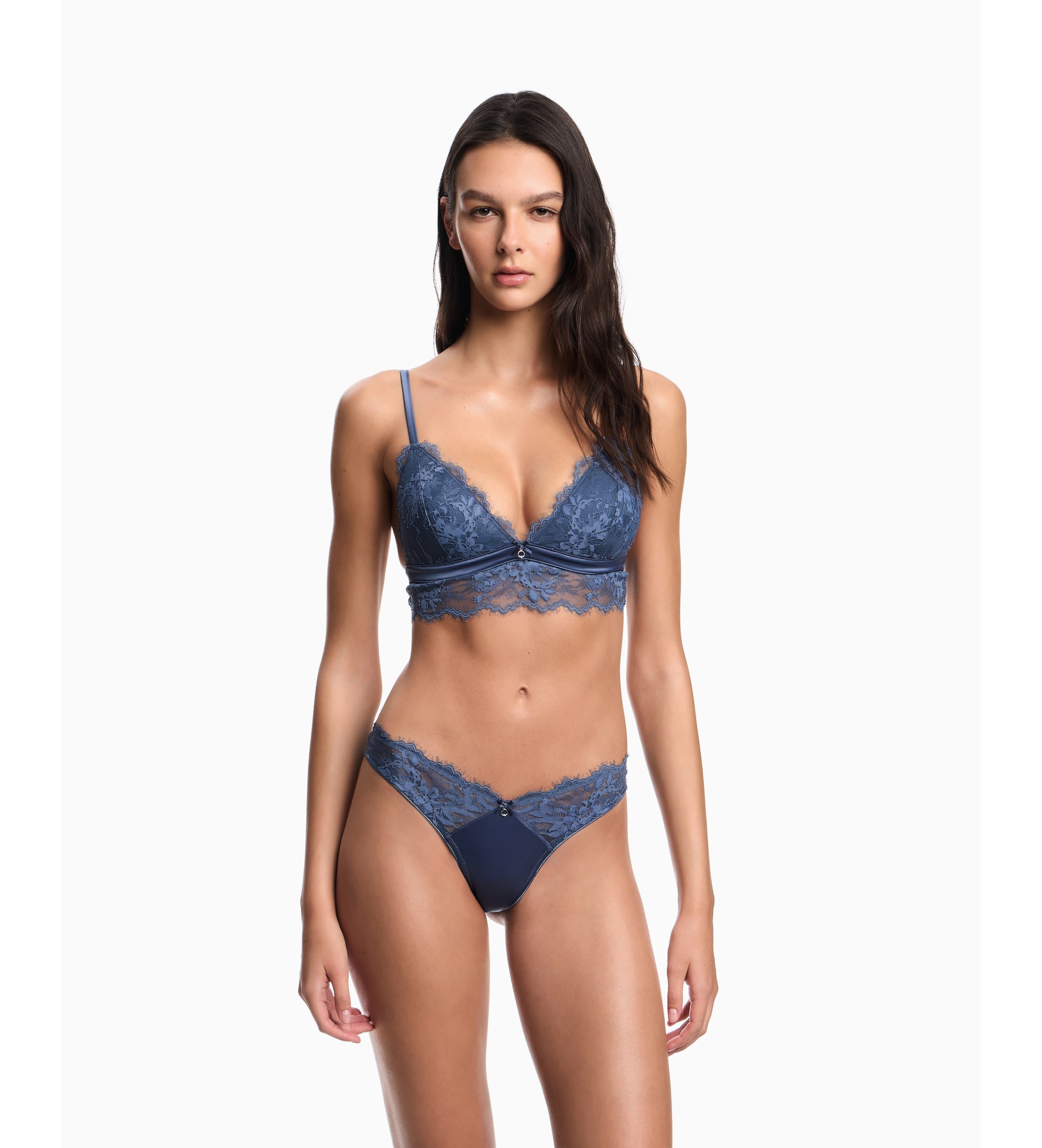 Emporio Armani Reggiseno a triangolo imbottito blu Emporio Armani Reggiseno a triangolo imbottito blu