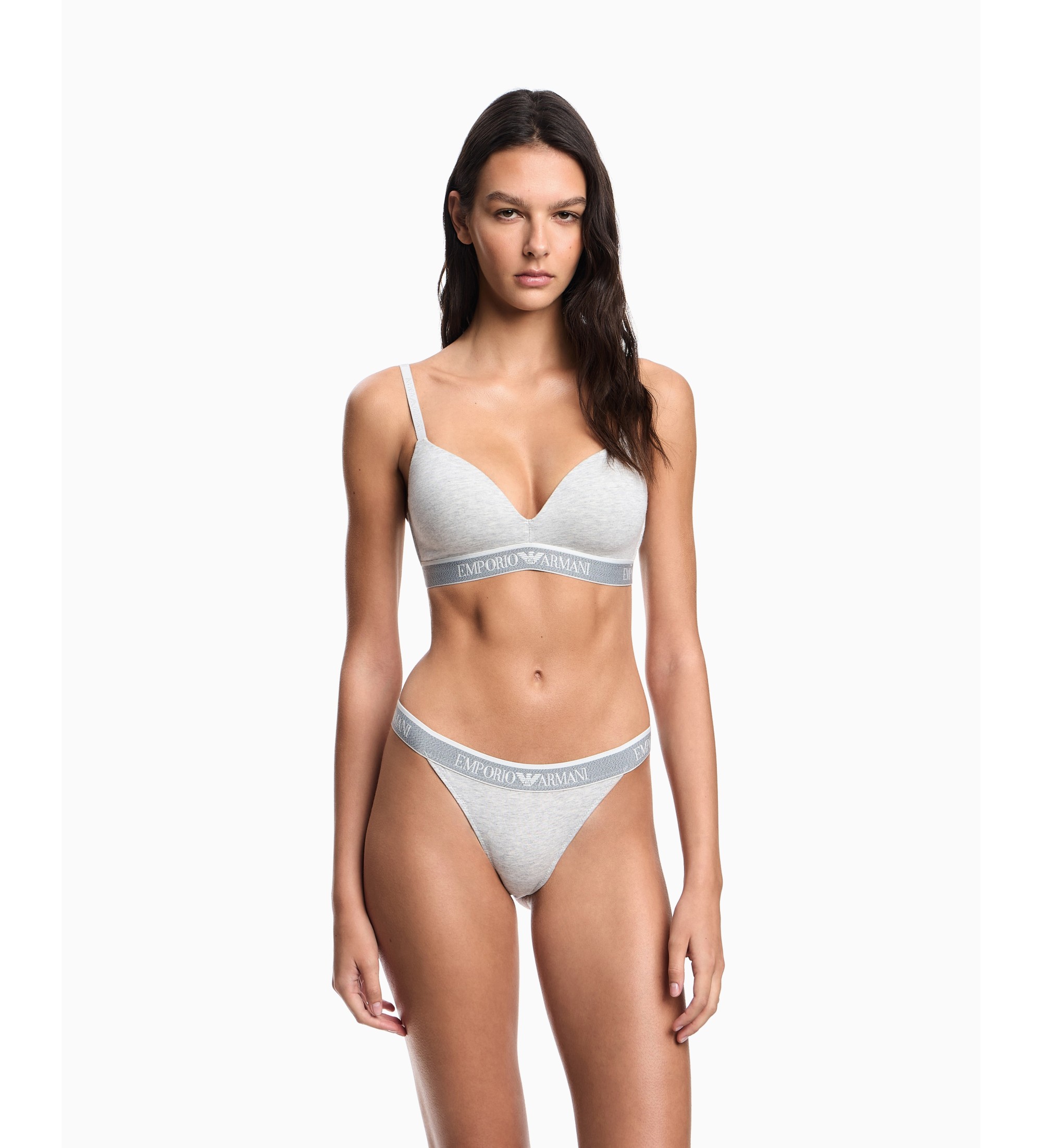 Emporio Armani Reggiseno a triangolo imbottito grigio Emporio Armani Reggiseno a triangolo imbottito grigio