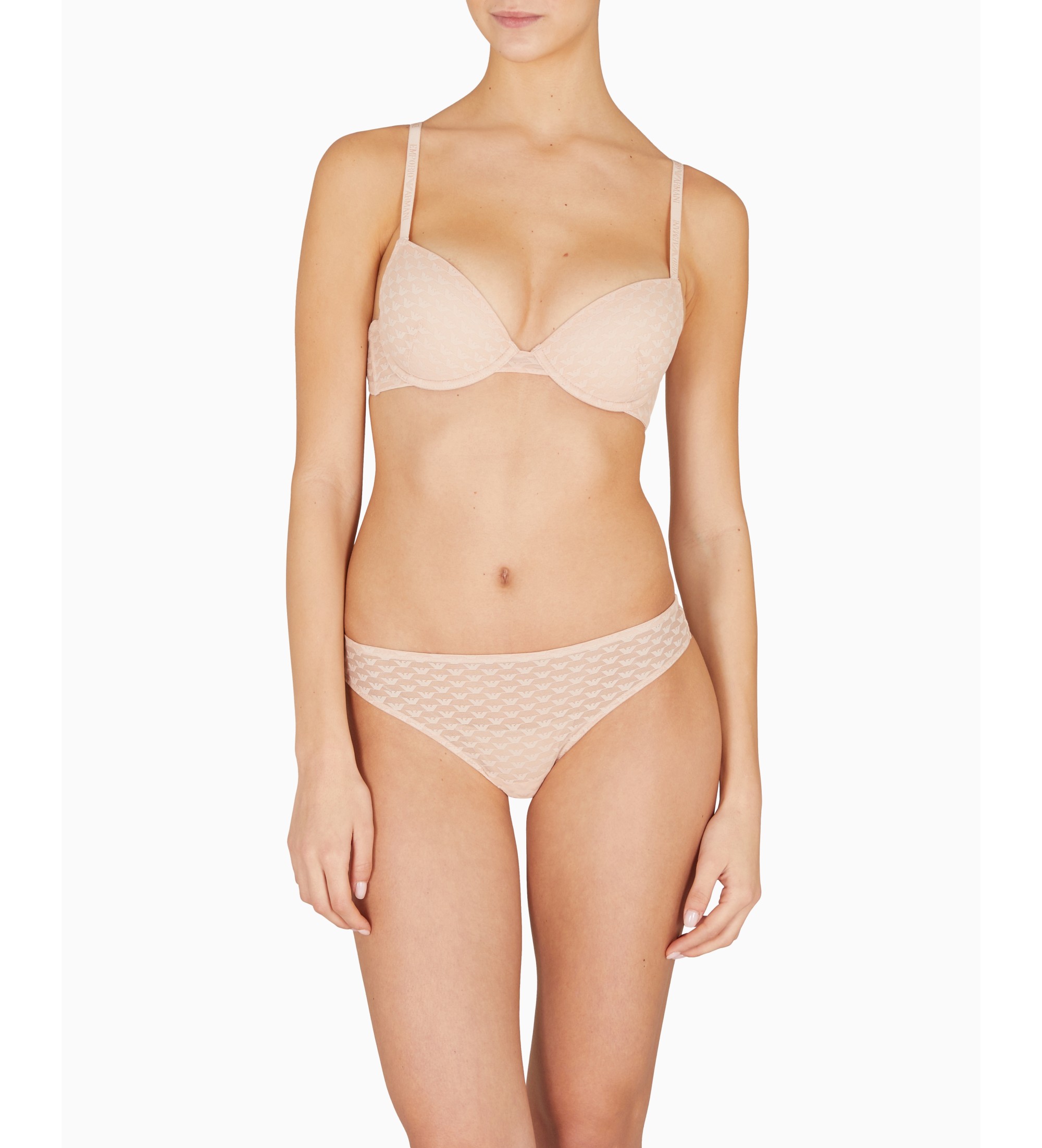 Emporio Armani Push Up BH med avtagbara kuddar naken Emporio Armani Push Up BH med avtagbara kuddar naken