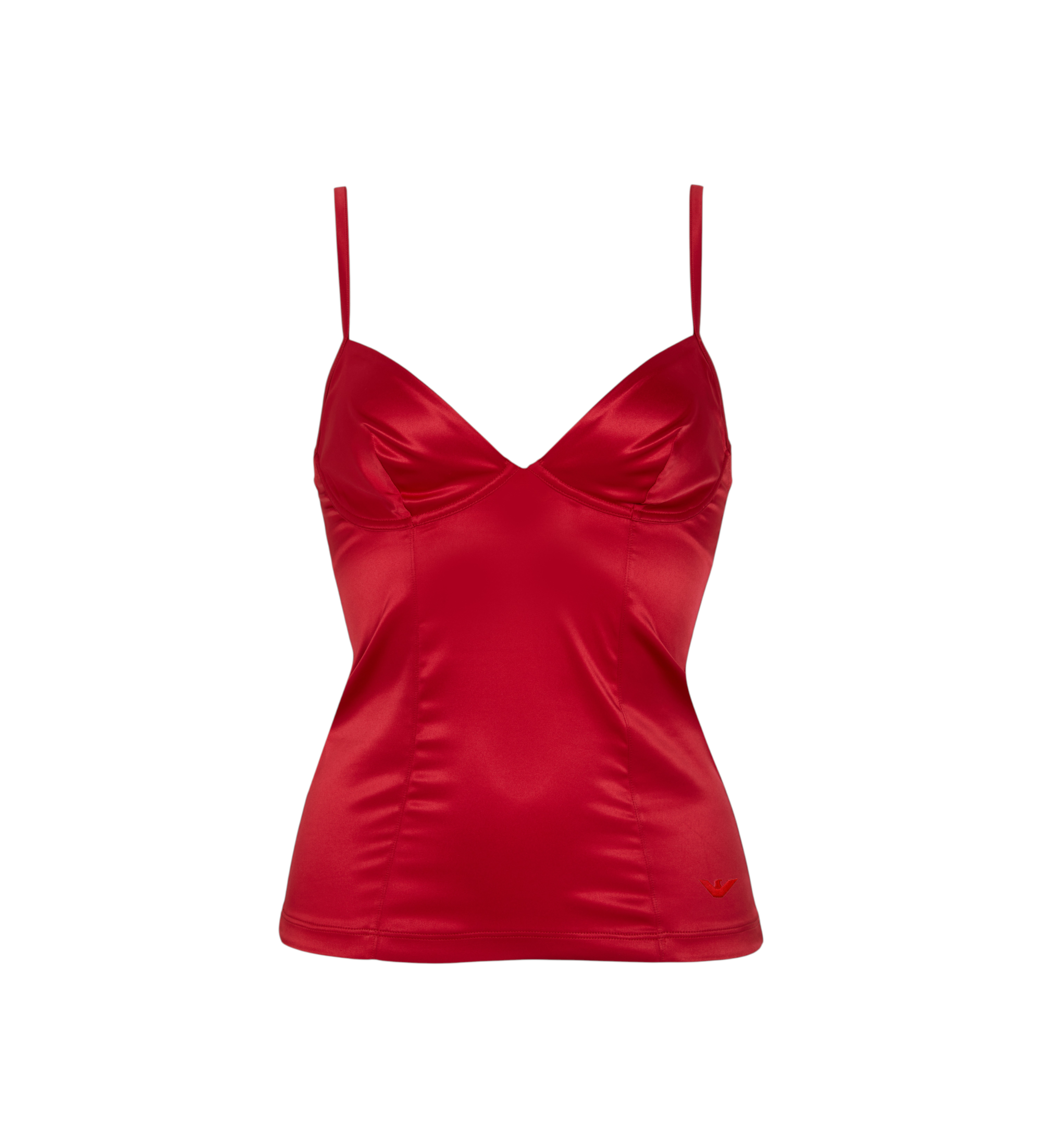 Emporio Armani Top Satin Dentelle rouge Emporio Armani Top Satin Dentelle rouge