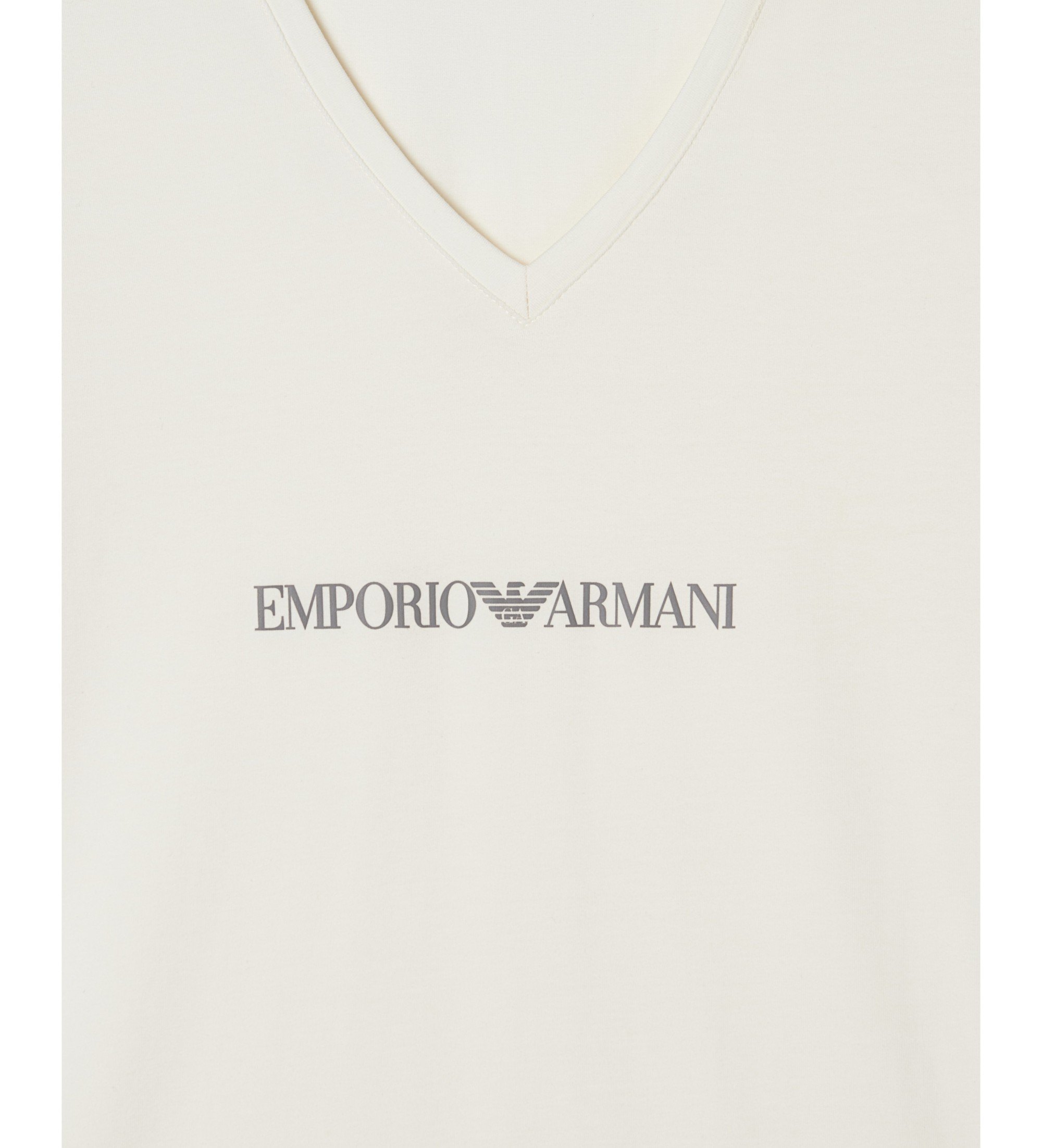 Emporio Armani Koszulka z dekoltem w serek bia?a