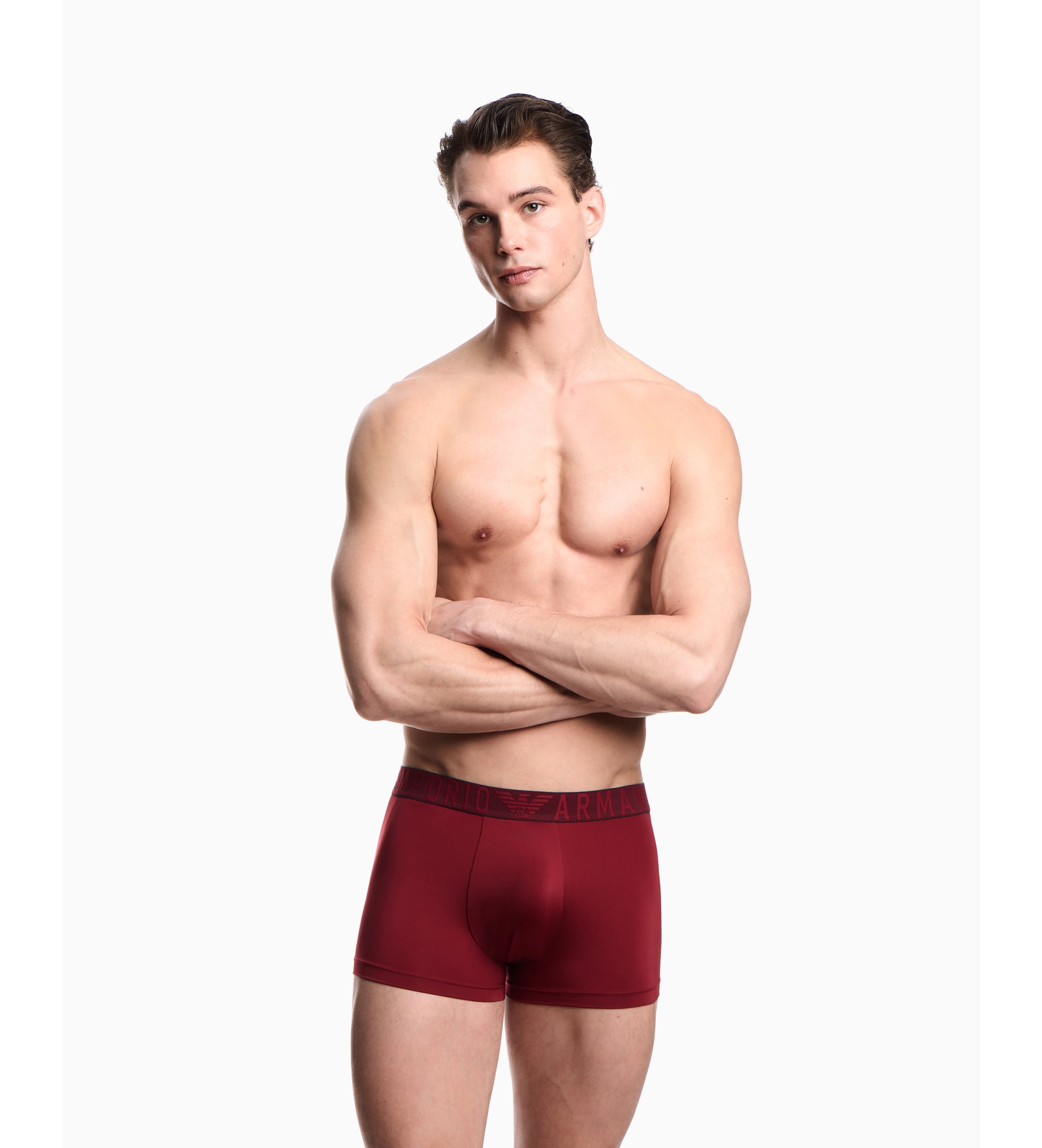 Emporio Armani Caleçon boxeur en microfibre Essential rouge Emporio Armani Caleçon boxeur en microfibre Essential rouge