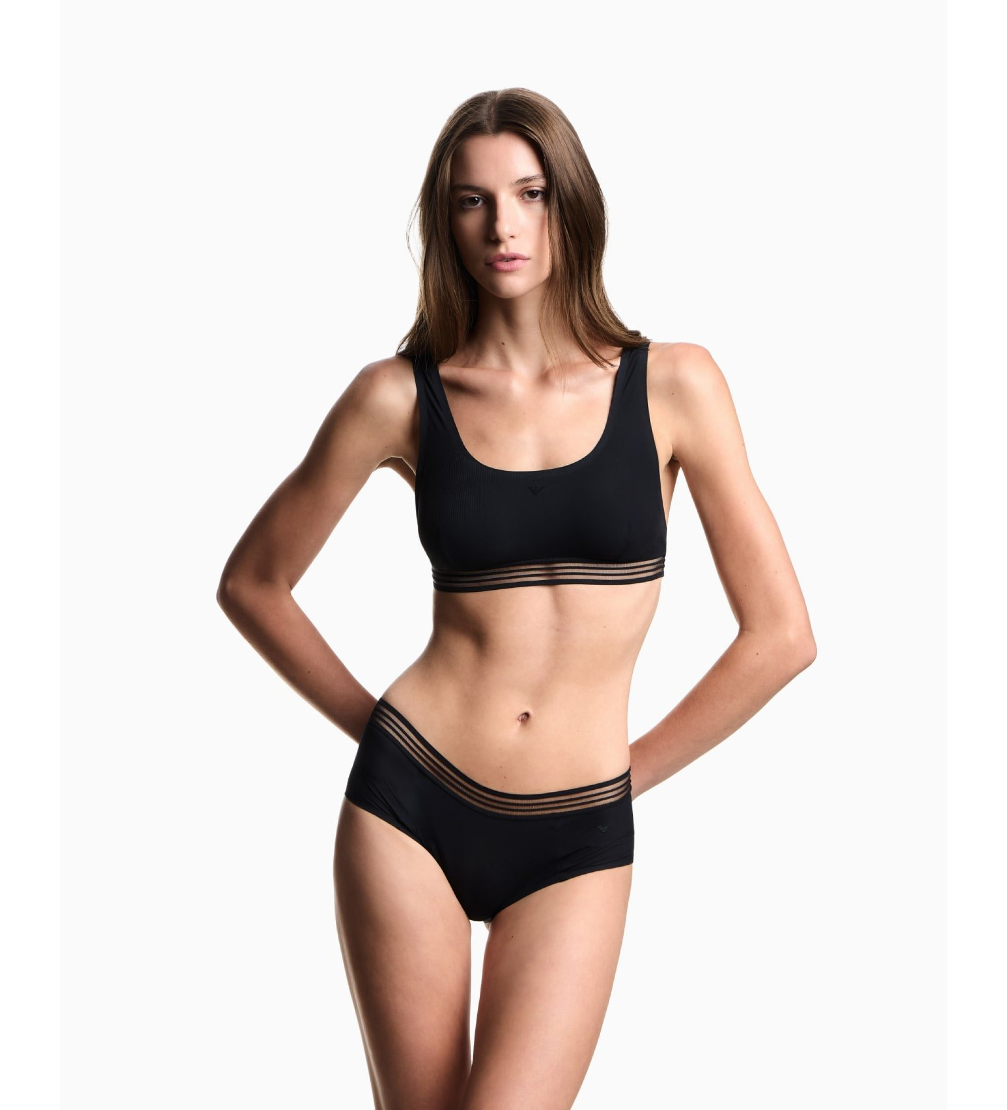 Emporio Armani Reggiseno bralette nero non imbottito Emporio Armani Reggiseno bralette nero non imbottito