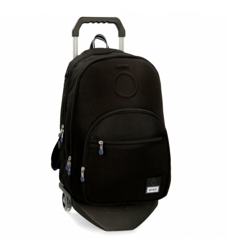 Enso Backpack with trolley Basic black -32x46x17cm