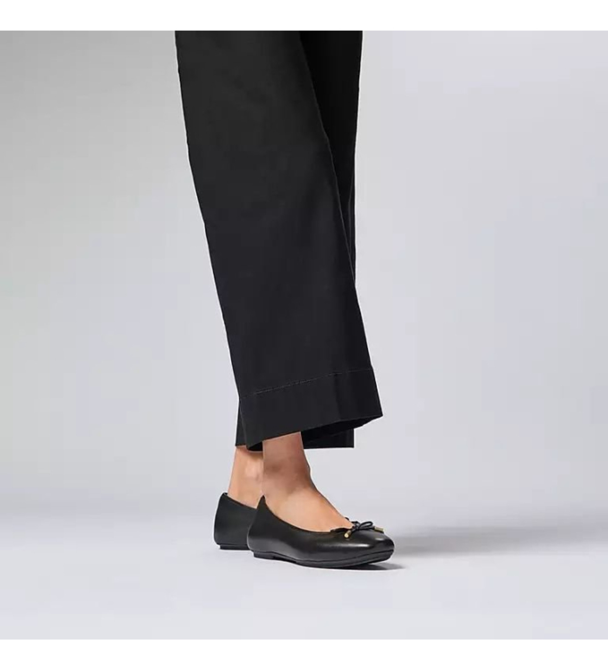 Fitflop Zwart Delicato Leren Strik Ballerina's Fitflop Zwart Delicato Leren Strik Ballerina's