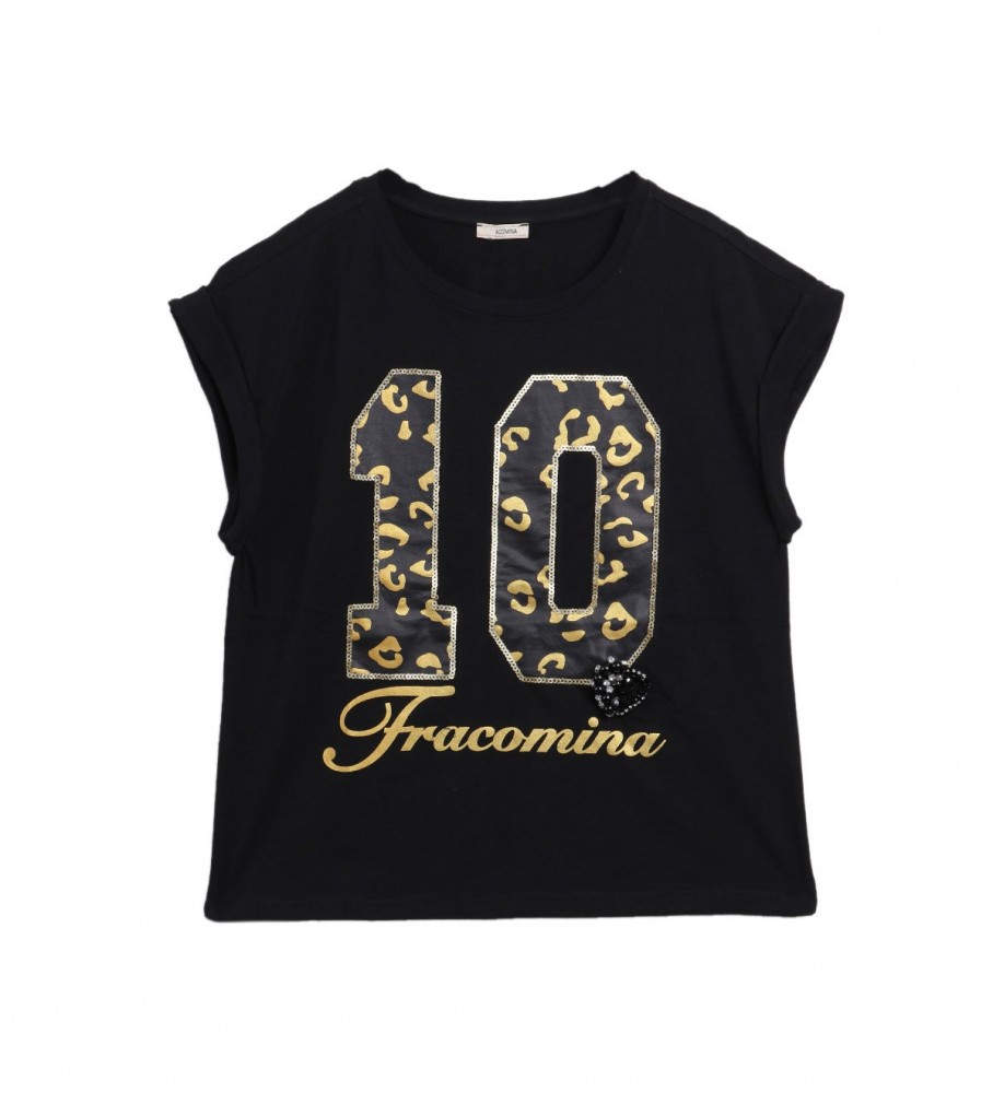 Fracomina T-shirt maxi 10 preta