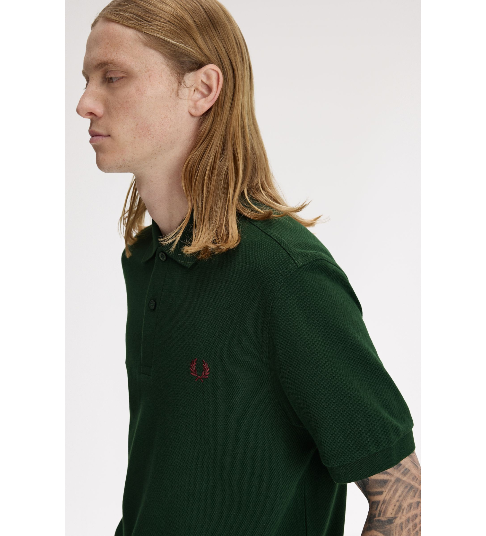 Fred Perry Polo verde semplice