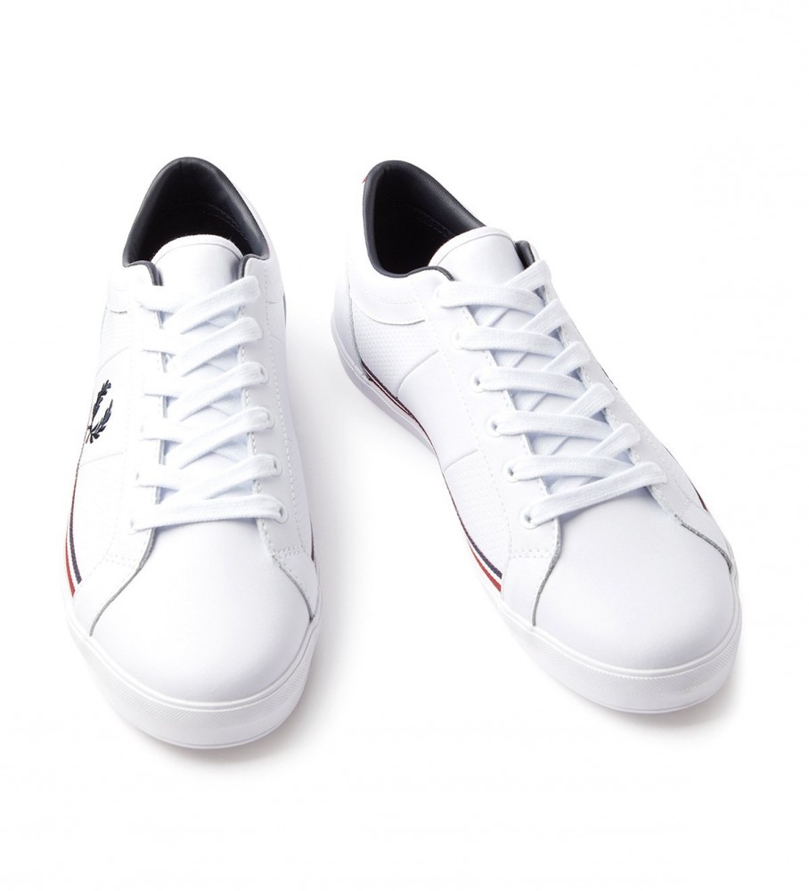 fred perry baseline leather white