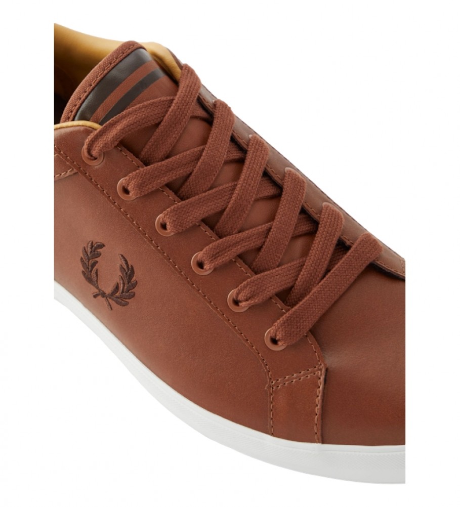 fred perry baseline leather brown
