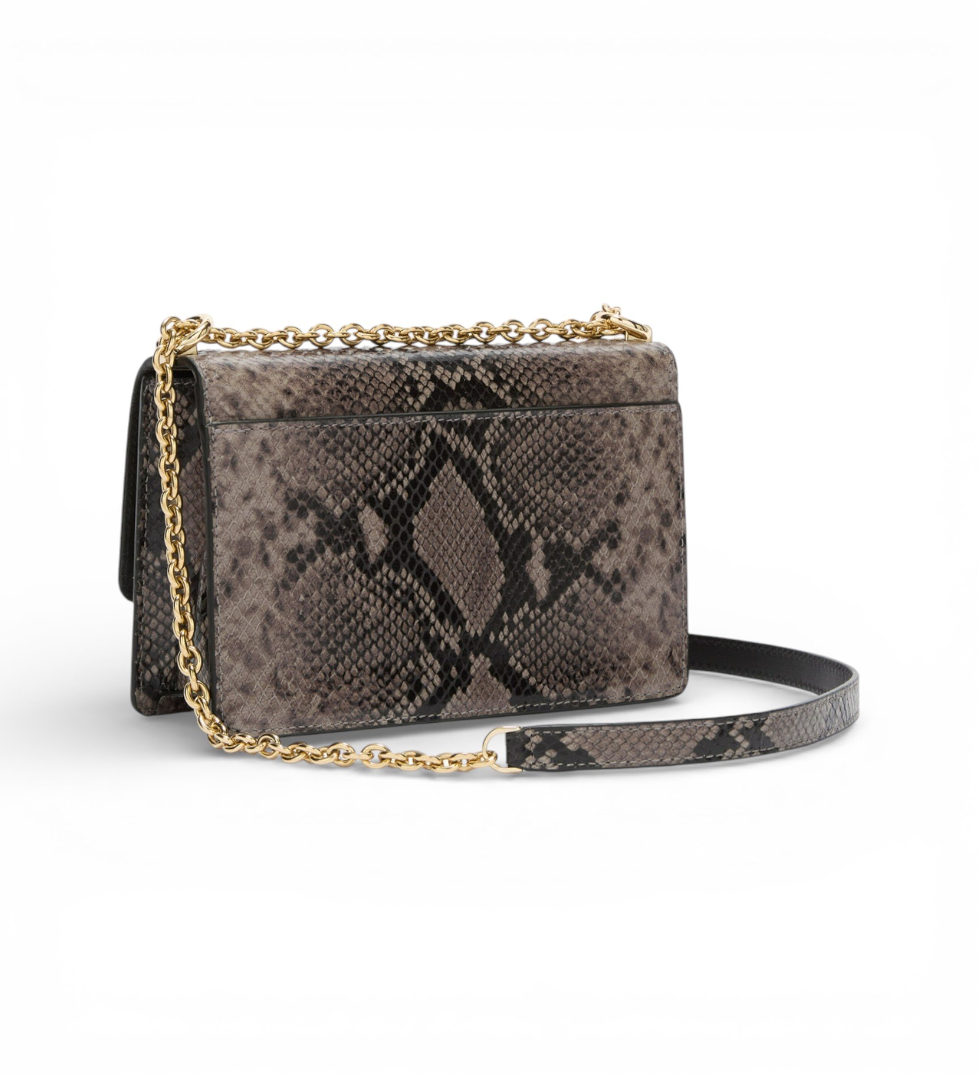StyleBREAKER Mini Bag Borsa A Tracolla Donna In Finta Pelle Serpente - Beige Curry, Crossbody
