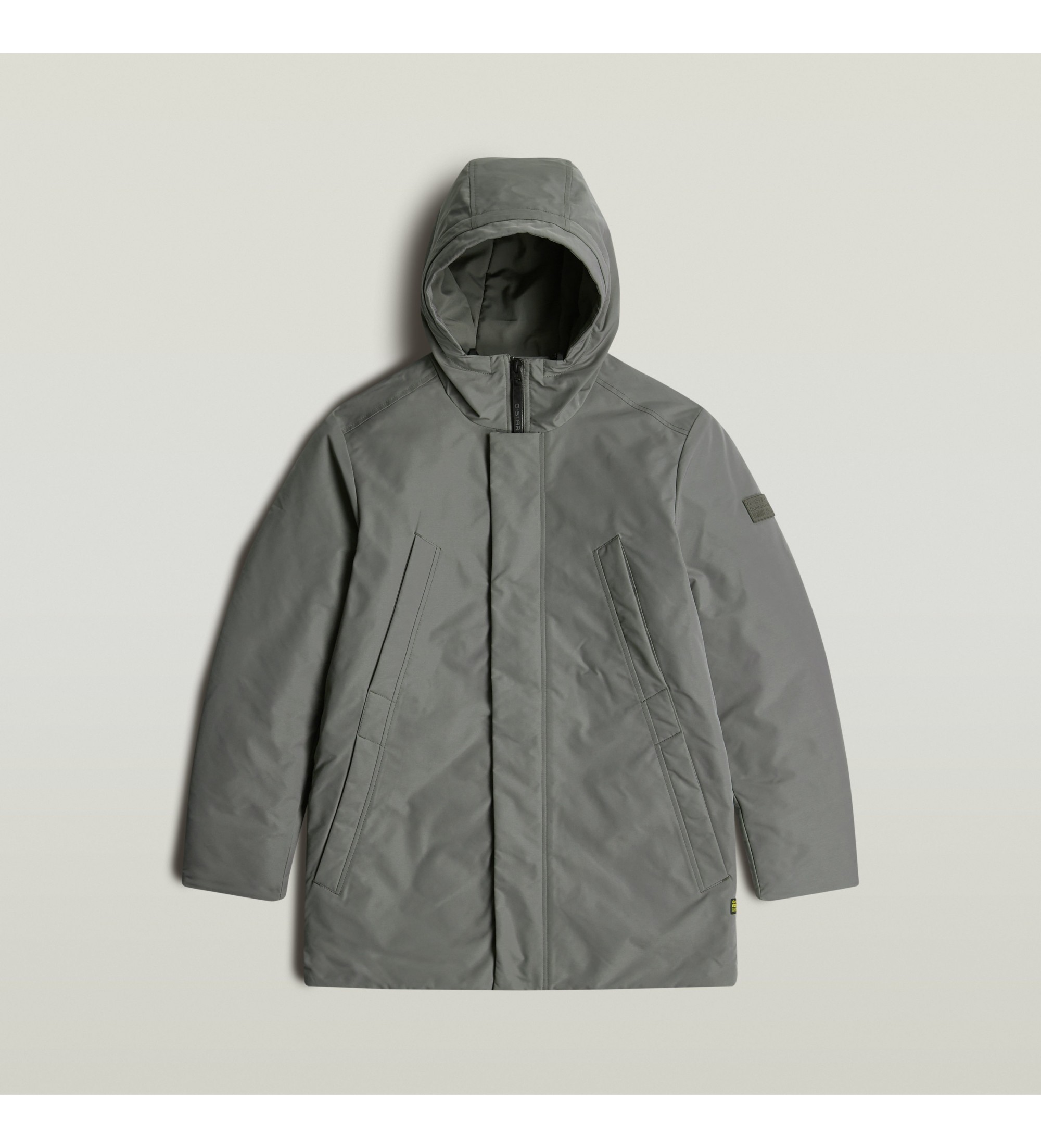 Vodan Slim Gewatteerde Parka Met Capuchon - Grijs - Dames