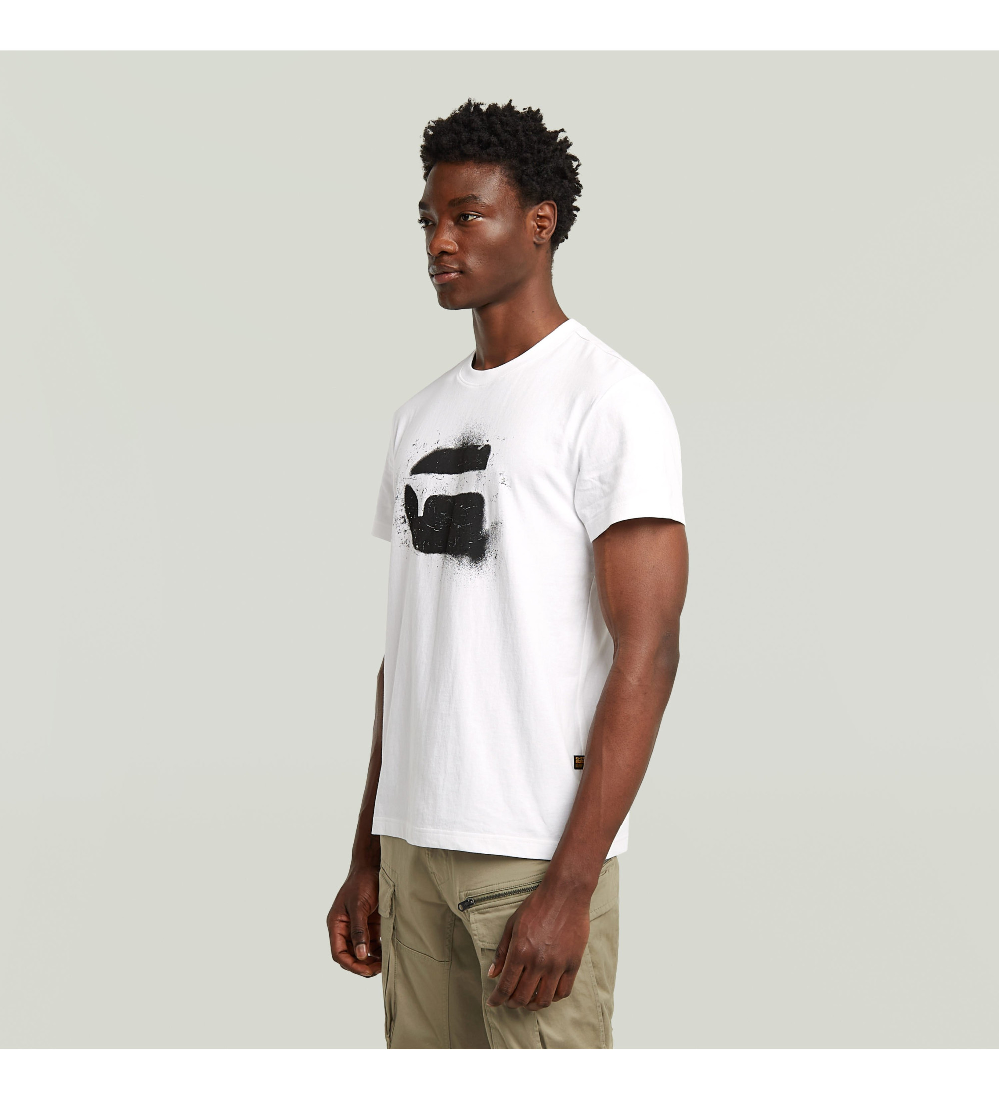 G-Star T-shirt Spray Logo biały