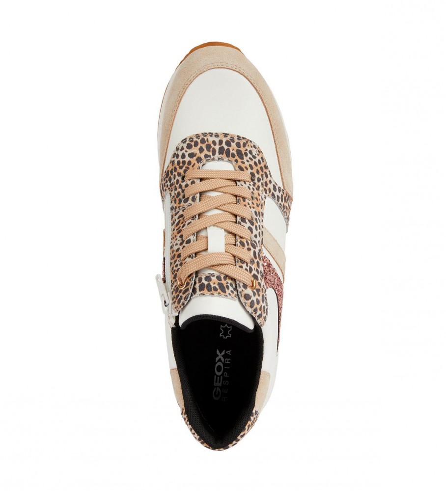 GEOX Zapatillas D Airell beige, blanco - Tienda calzado, moda y complementos - de marca y zapatillas de marca