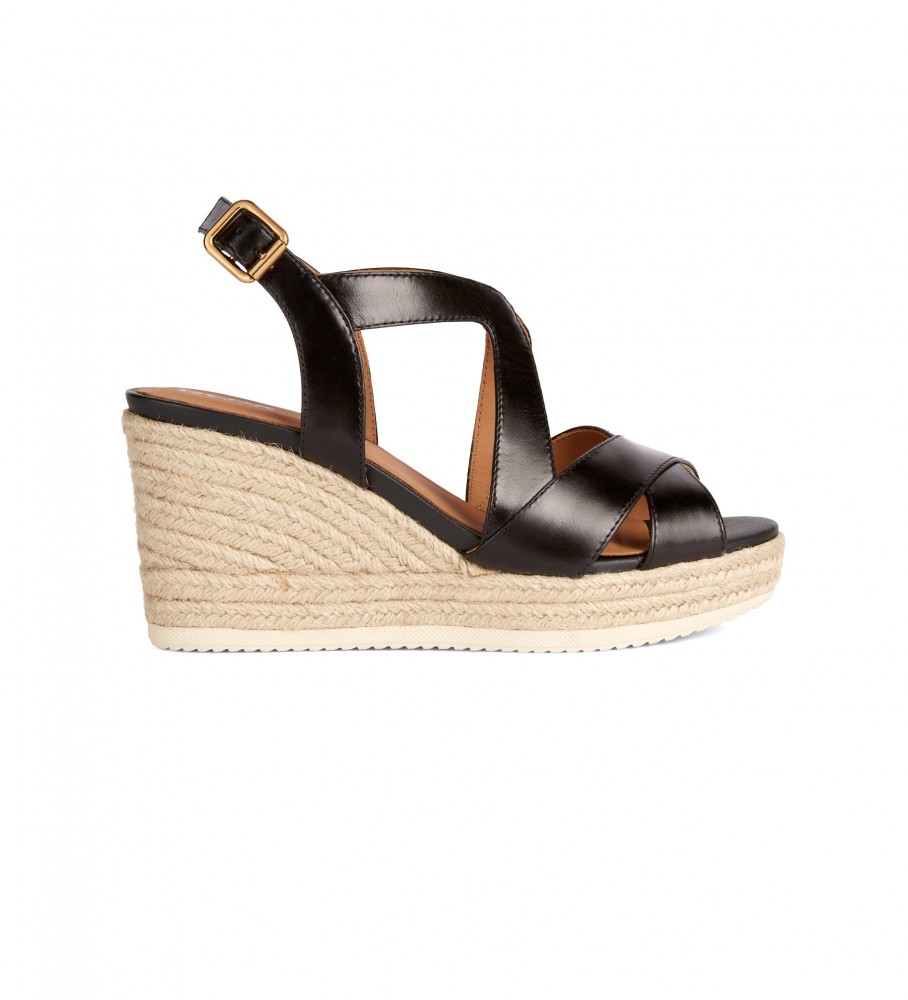 GEOX Sandalias de piel D Ponza negro - Altura 8.5cm - - Tienda Esdemarca calzado, moda y - zapatos de marca y de marca