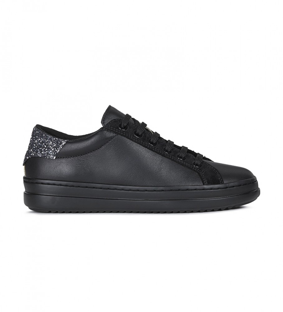 GEOX Pontoise black leather sneakers