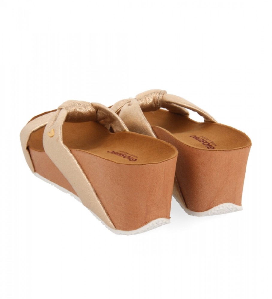 Gioseppo Sandalias Bio Neenah con cuña dorado - Altura cuña 6cm - - Tienda  Esdemarca moda, calzado y complementos - zapatos de marca y zapatillas de  marca