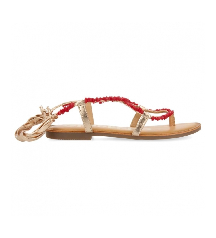 Gioseppo Leather sandals Lisieux red, gold