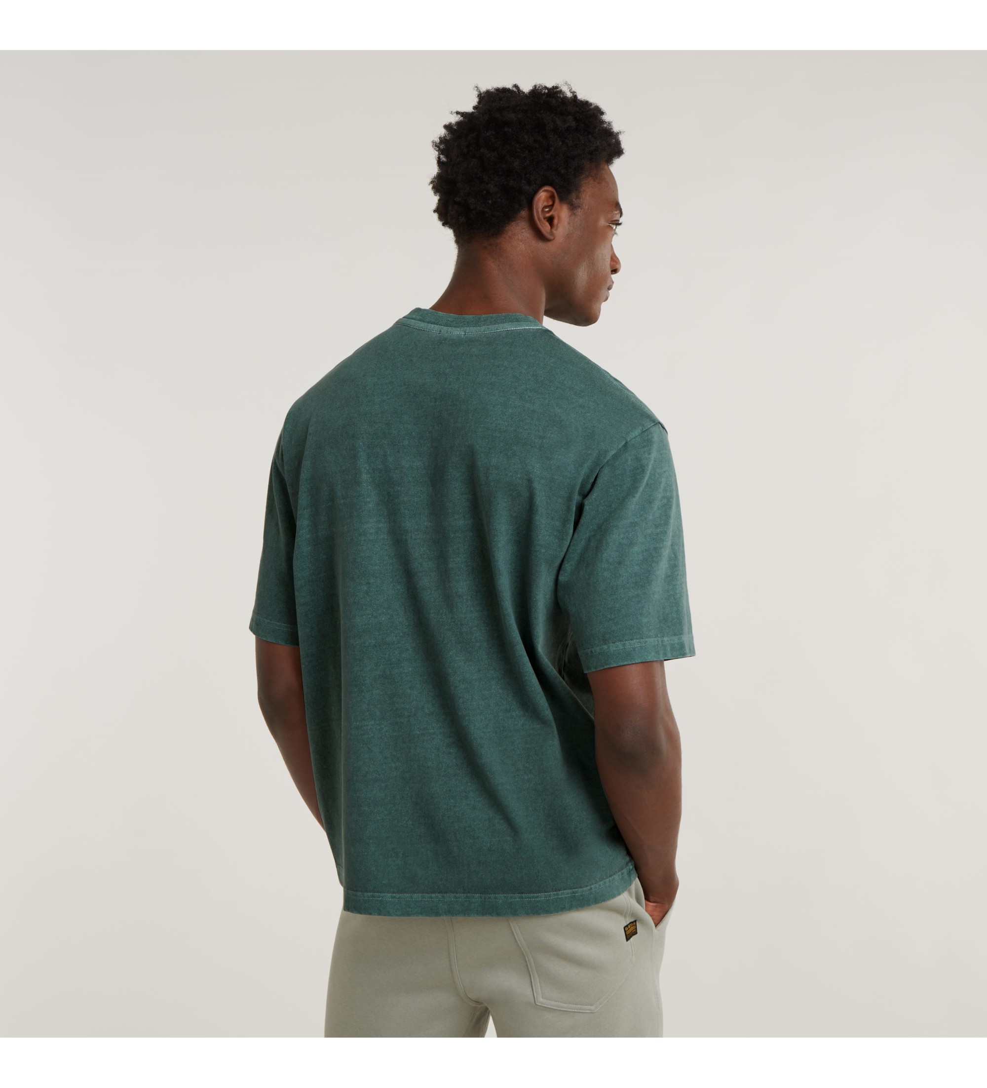 G-Star Overdyed Center Boxy T-shirt green Esdemarca Store