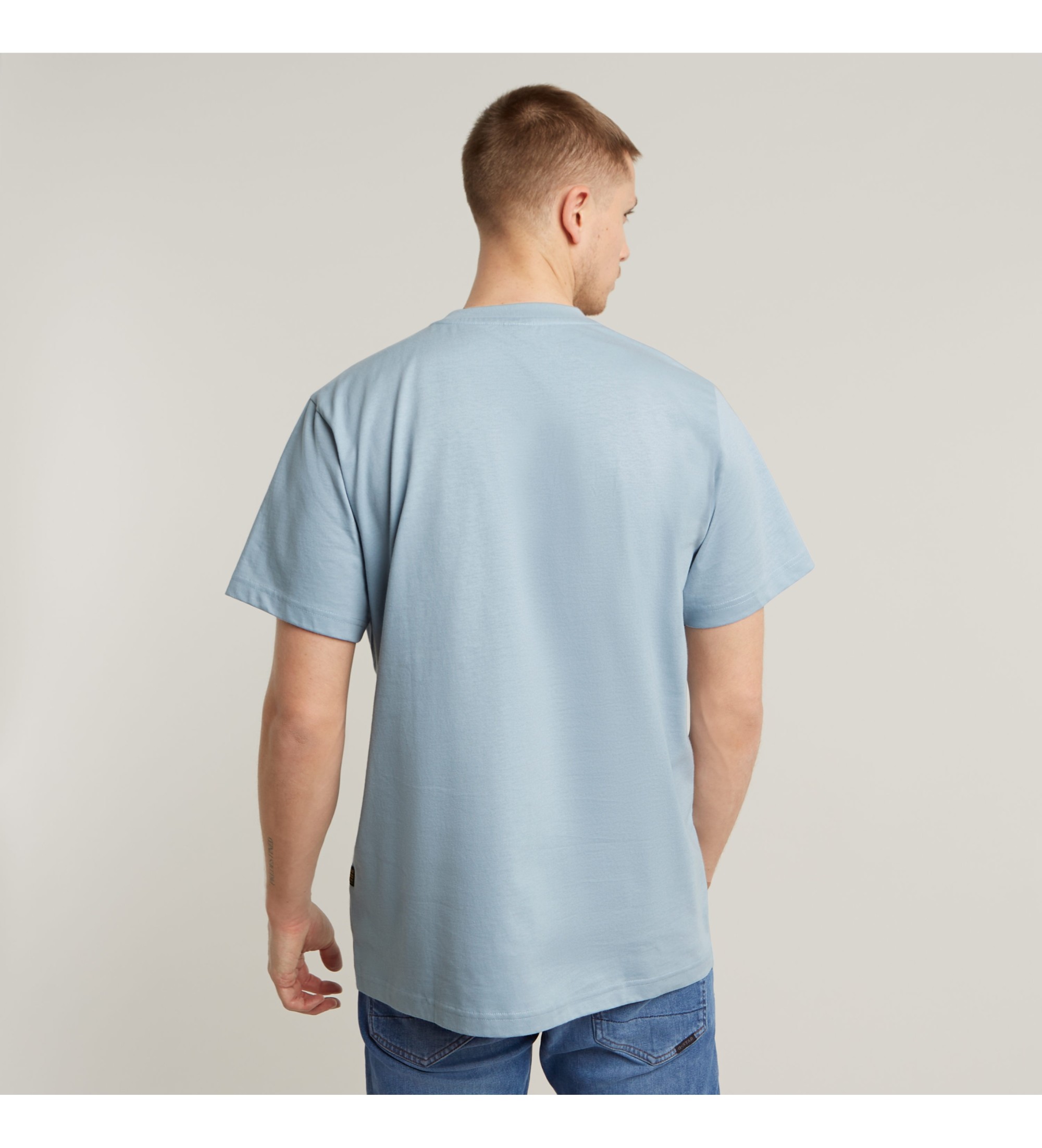 G-Star Stitch Burger Logo Loose T-shirt niebieski - Sklep