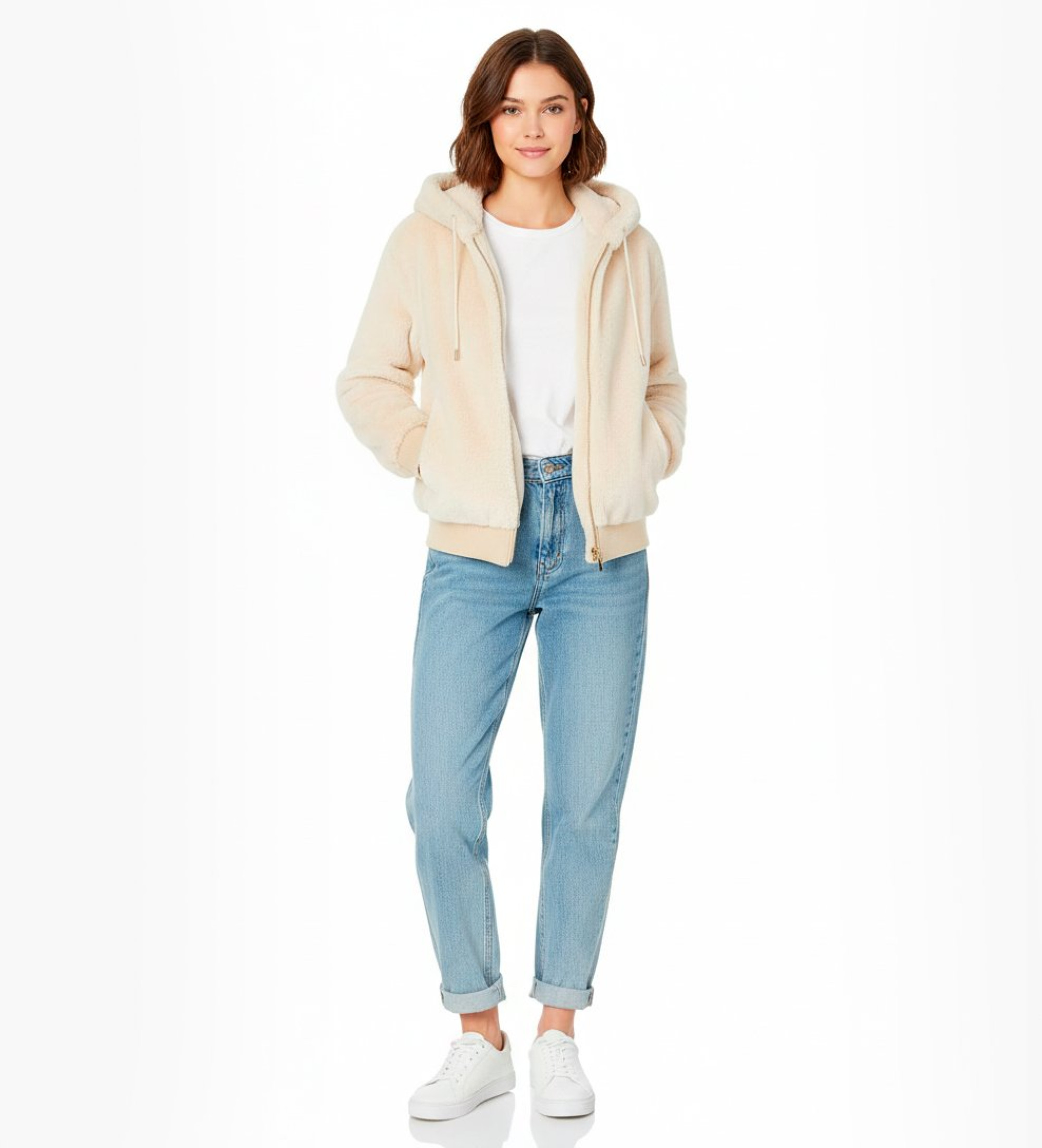 Guess Jakna Lucrezia beige Guess Jakna Lucrezia beige