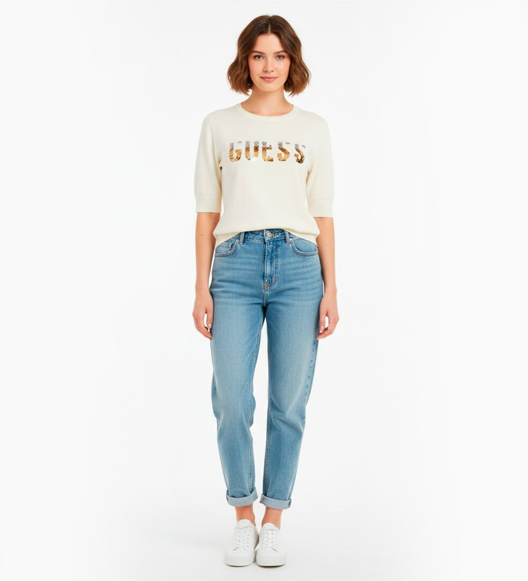 Guess Layla-jumper off-white Guess Layla-jumper off-white
