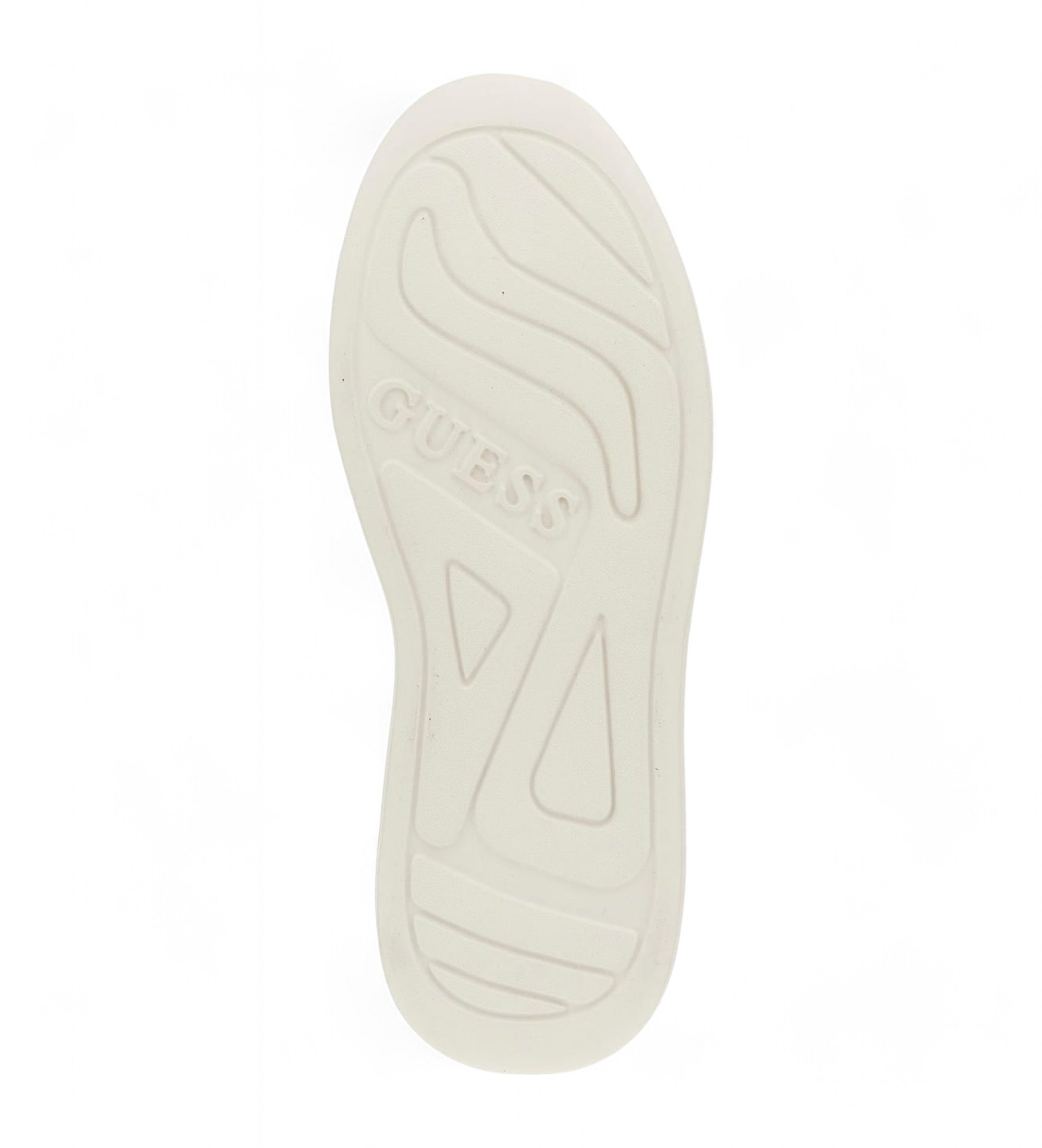 Guess Pantoufles en cuir véritable Elbina blanc